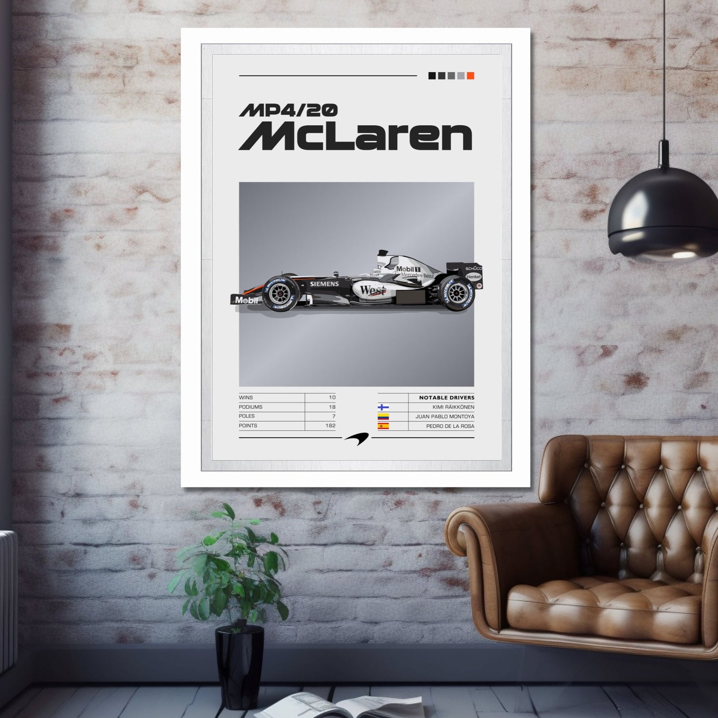 McLaren MP4/20 Formula 1 Poster