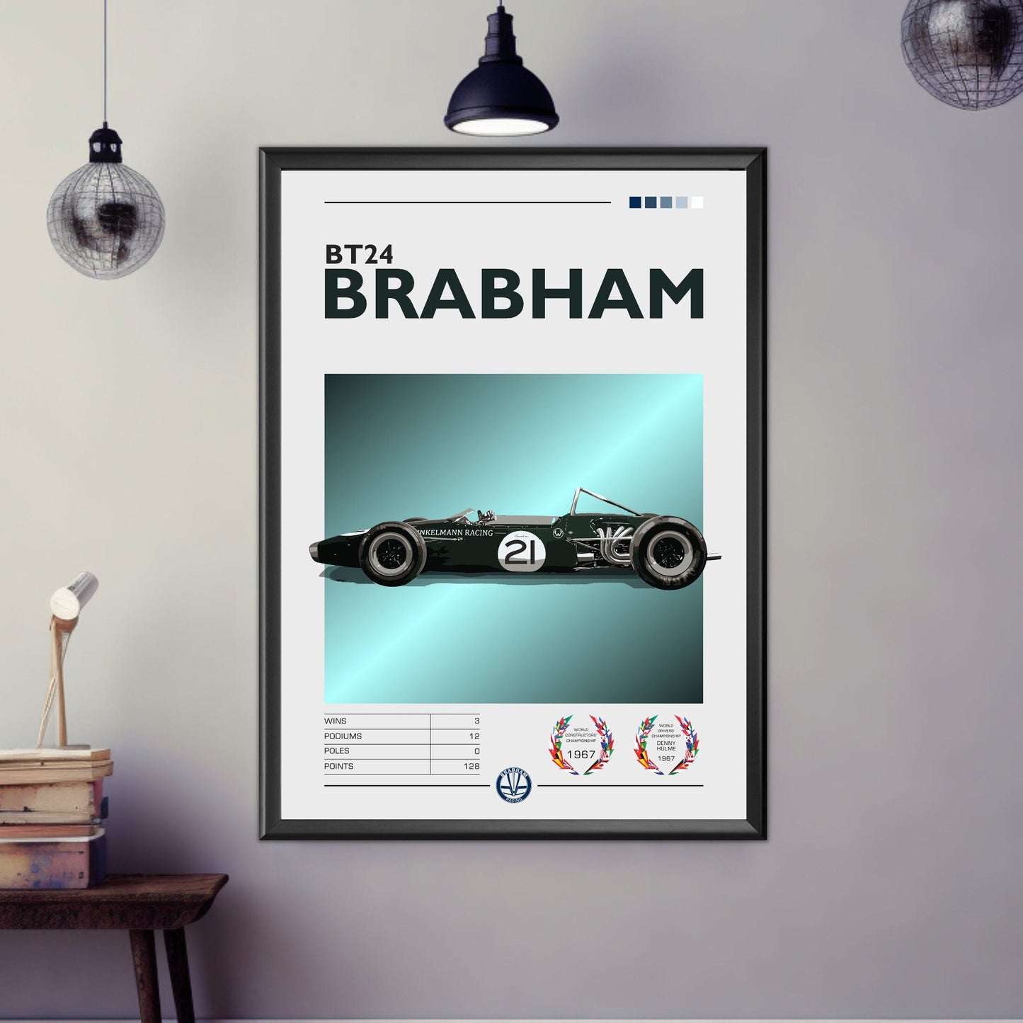 Brabham BT24 Print, F1 Poster