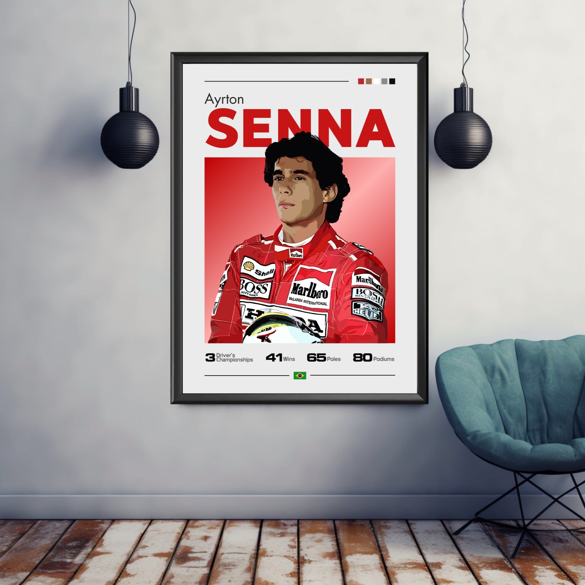 Ayrton Senna Poster