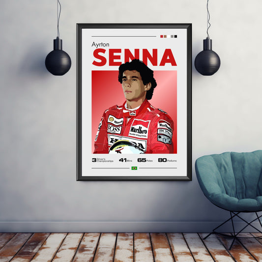 Ayrton Senna Poster, Ayrton Senna Print, F1 Print, F1 Poster, Formula 1 Print, Formula 1 Poster, McLaren Racing, Williams Racing
