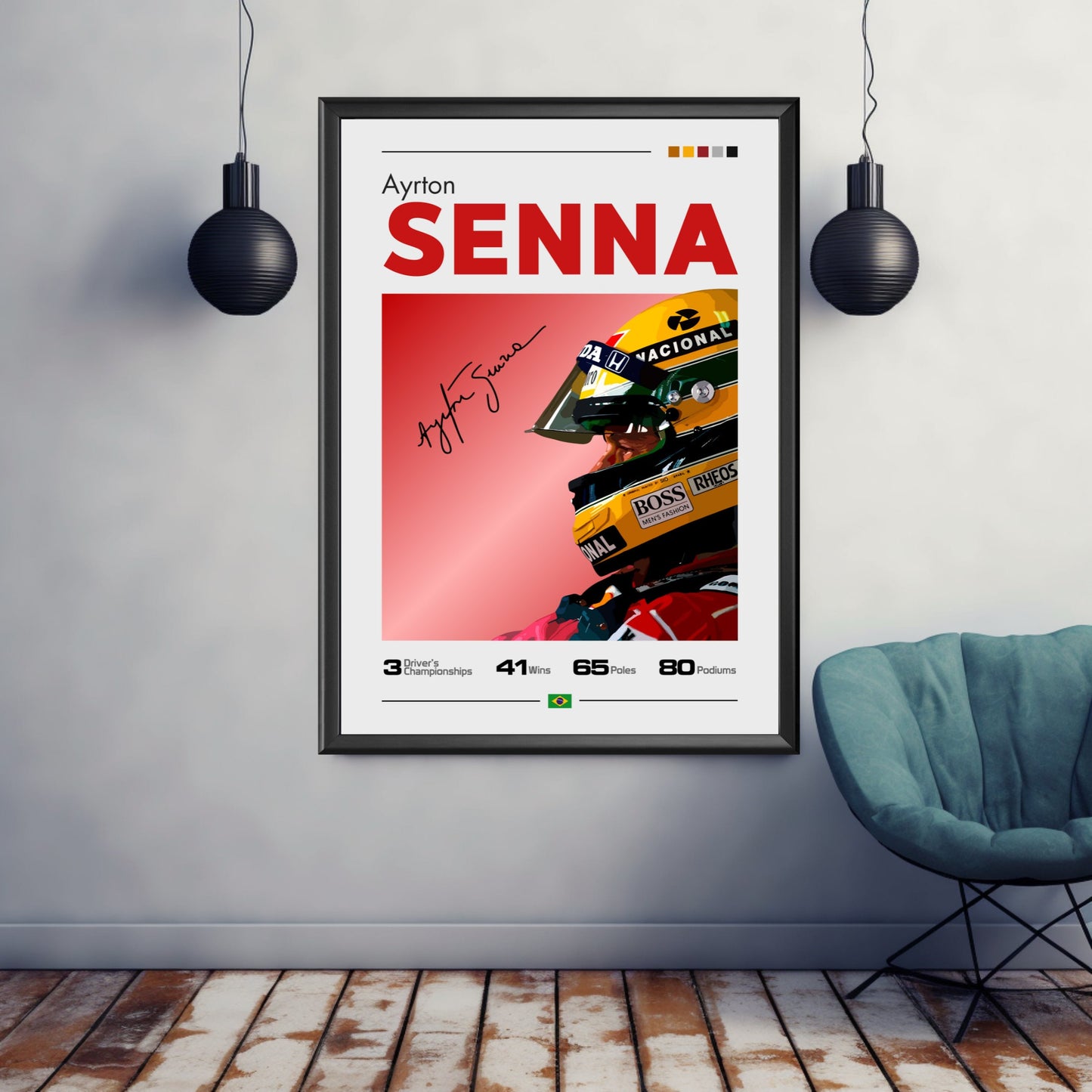 Ayrton Senna Print, F1 Print