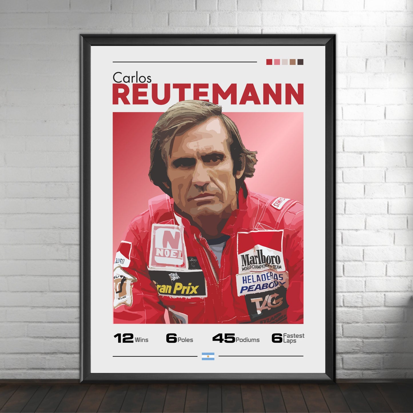 Carlos Reutemann Print, Scuderia Ferrari