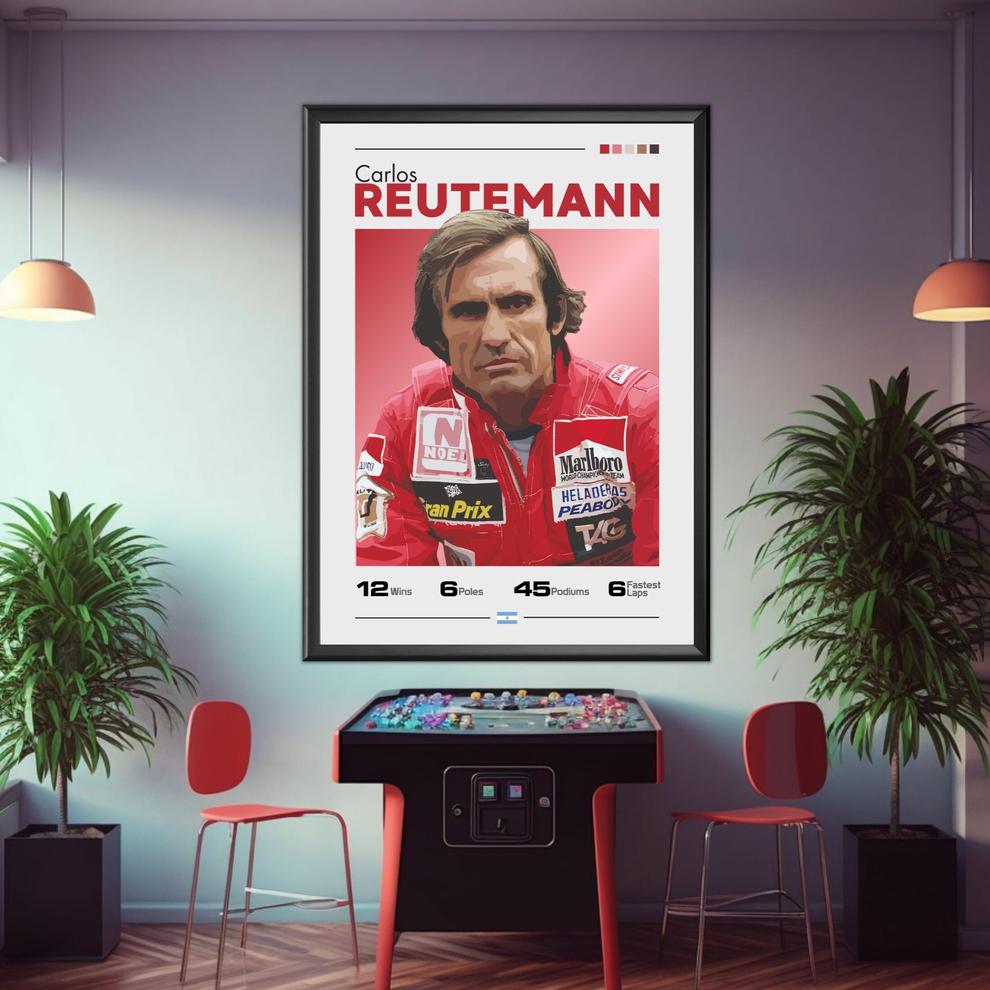 Carlos Reutemann Print, Scuderia Ferrari