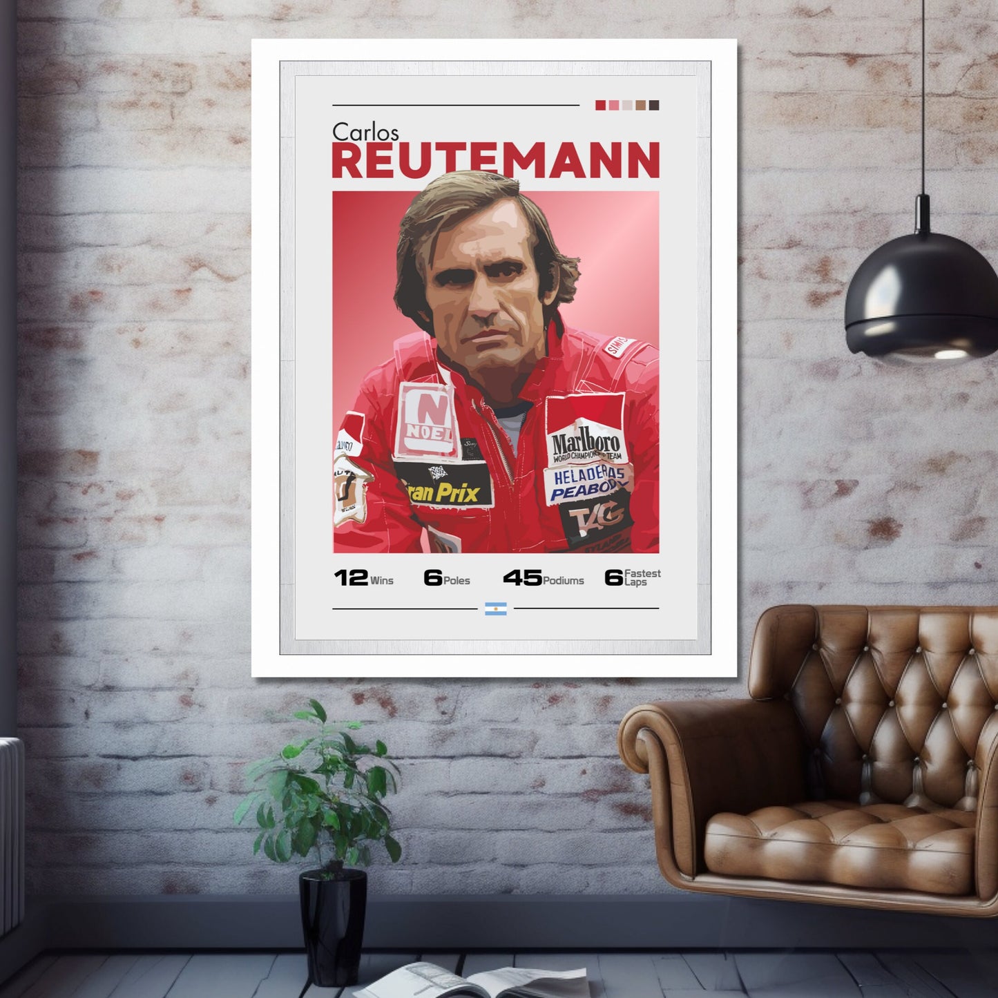 Carlos Reutemann Print, Scuderia Ferrari