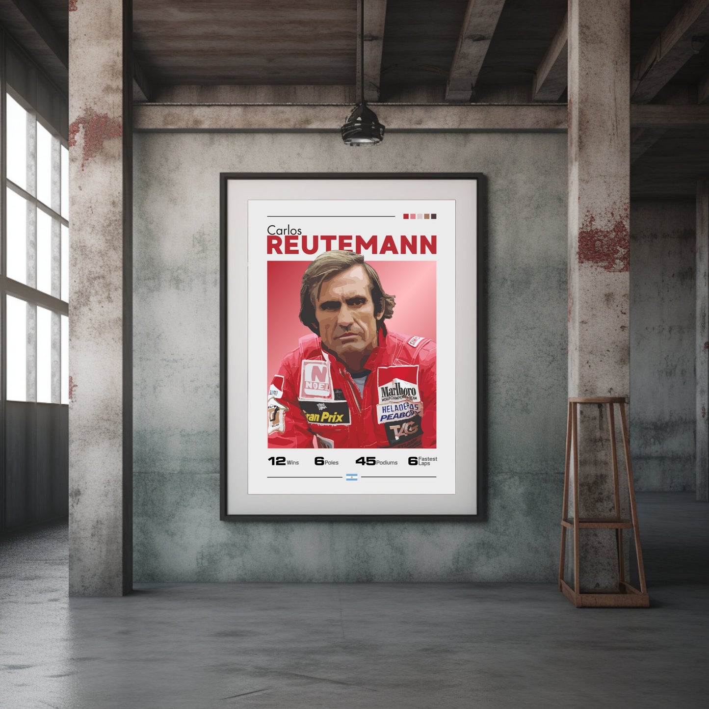 Carlos Reutemann Print, Scuderia Ferrari