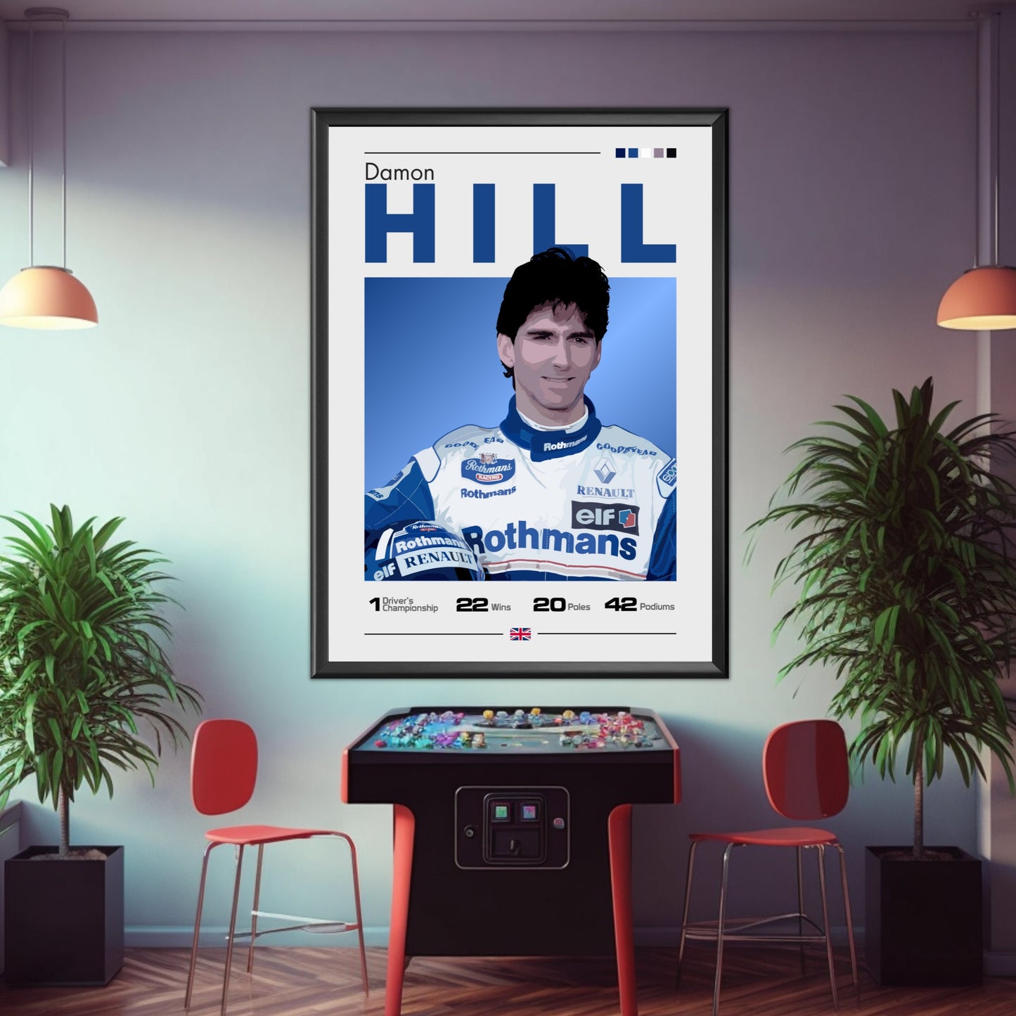 Damon Hill Print - Jordan F1 Team