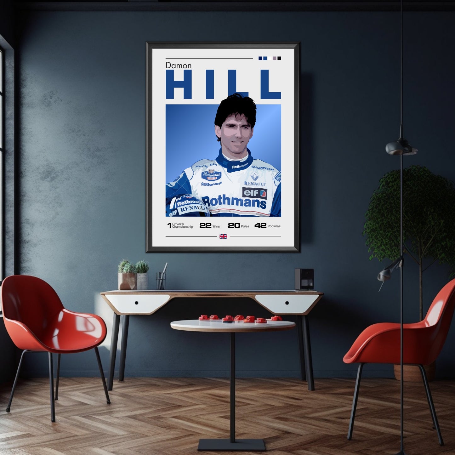 Damon Hill Print - Jordan F1 Team