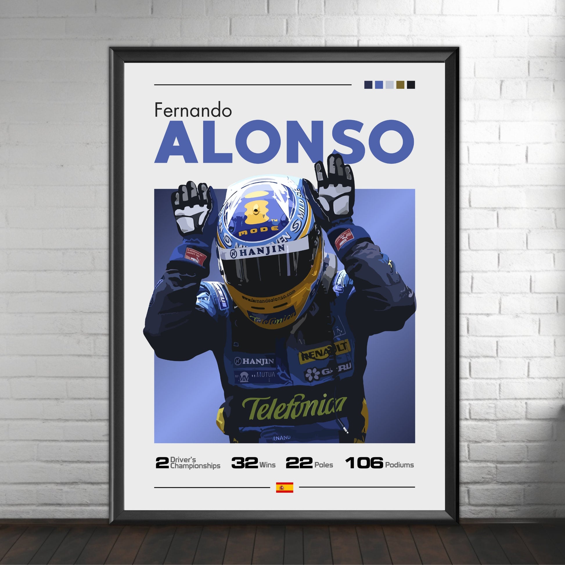 Fernando Alonso F1 Print