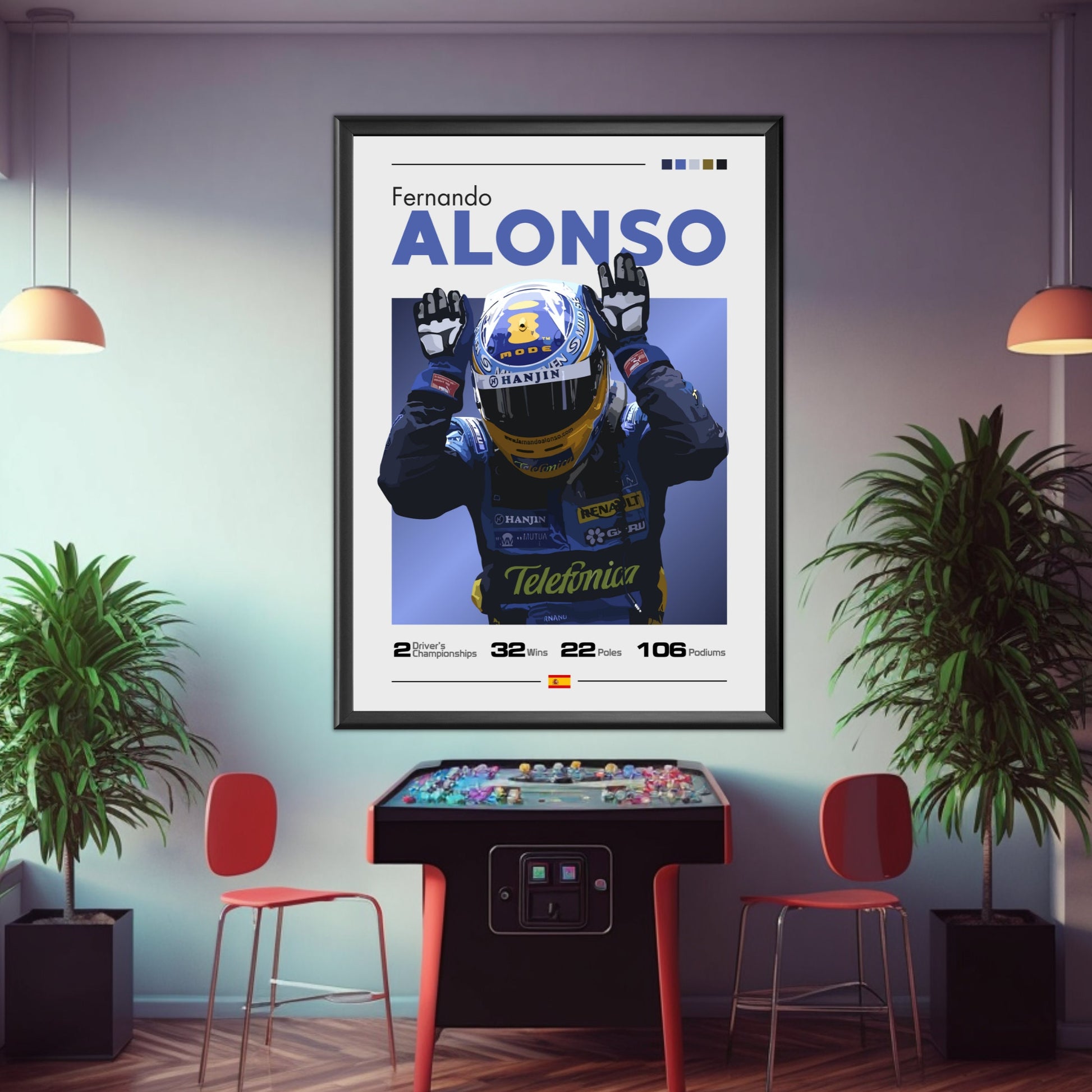 Fernando Alonso F1 Print