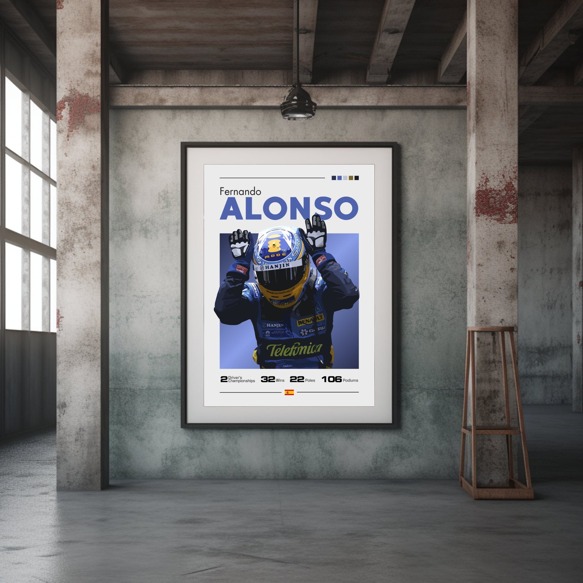 Fernando Alonso F1 Print