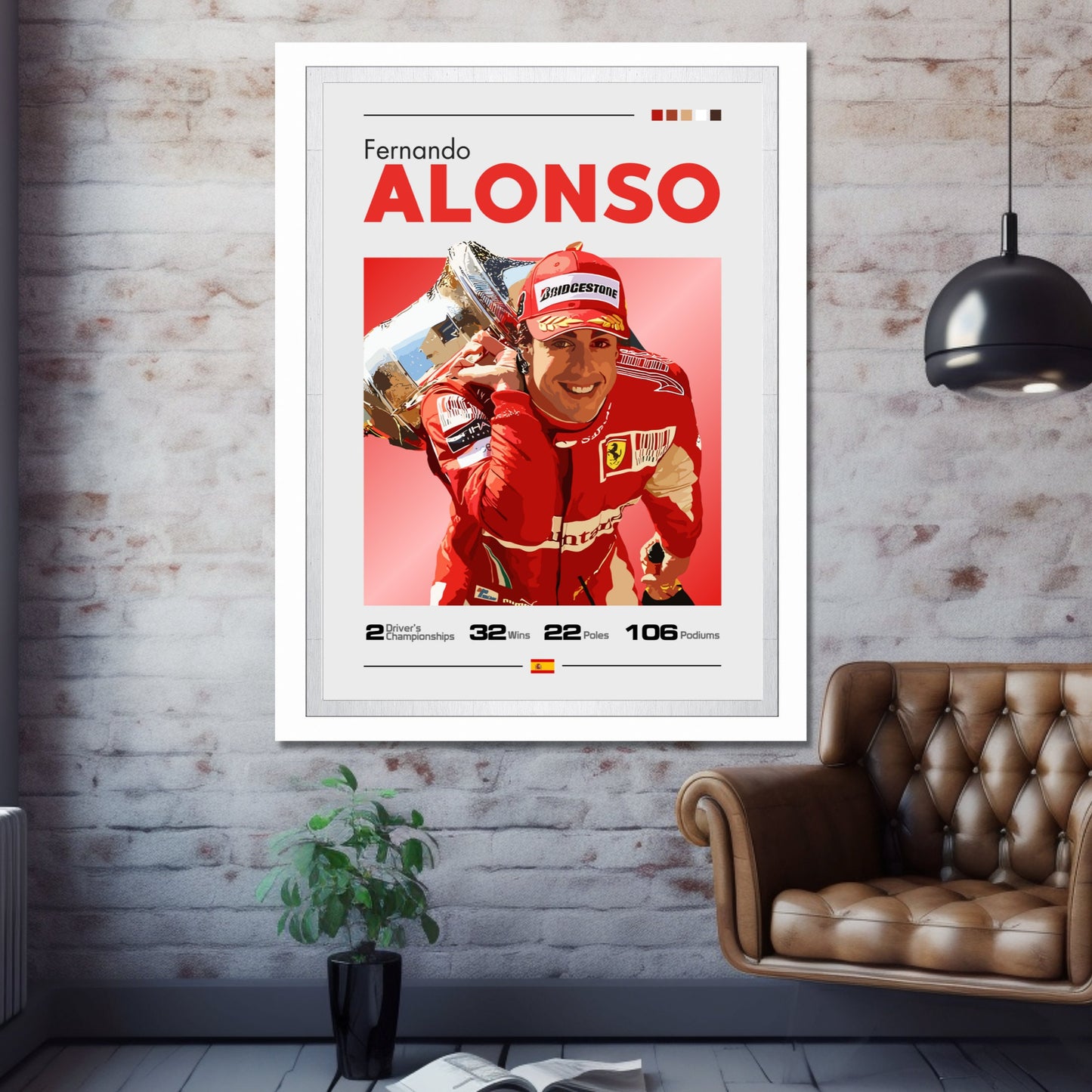 Fernando Alonso Poster - Ferrari F1