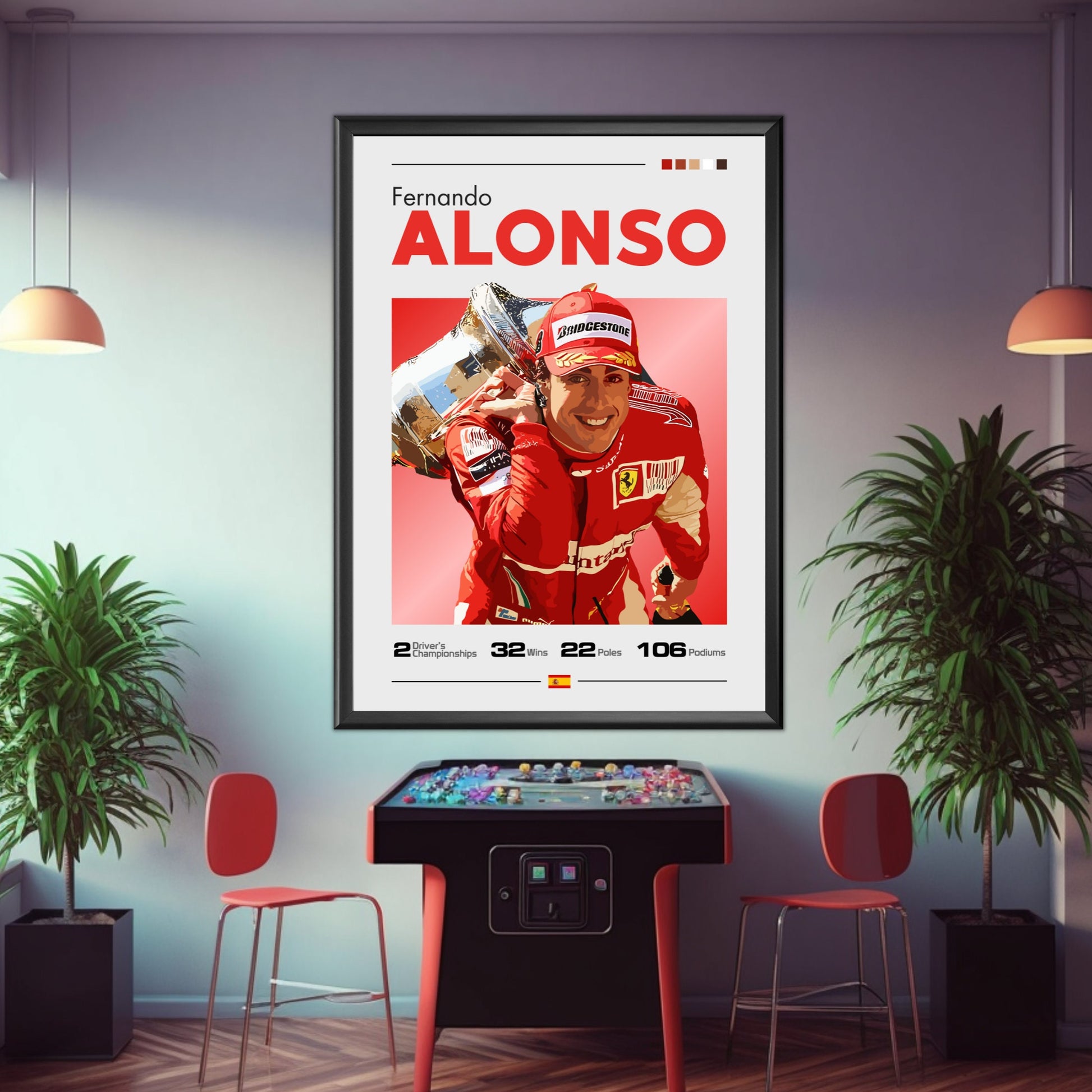 Fernando Alonso Poster - Ferrari F1