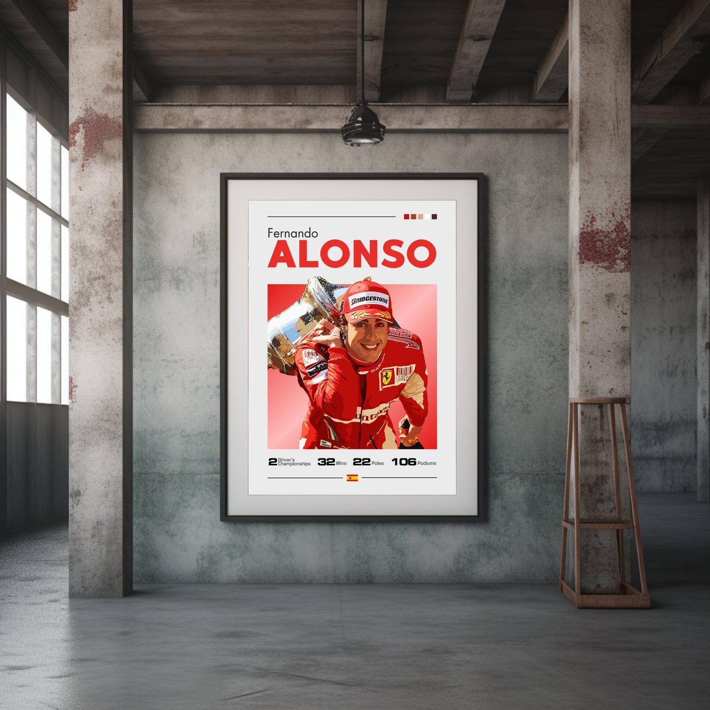 Fernando Alonso Poster - Ferrari F1