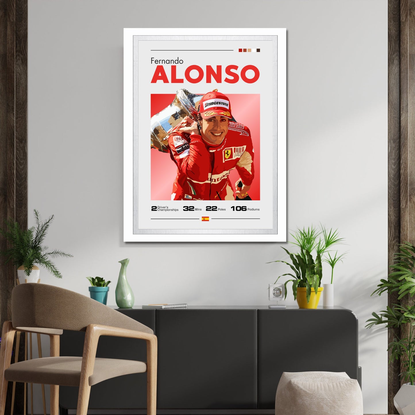 Fernando Alonso Poster - Ferrari F1