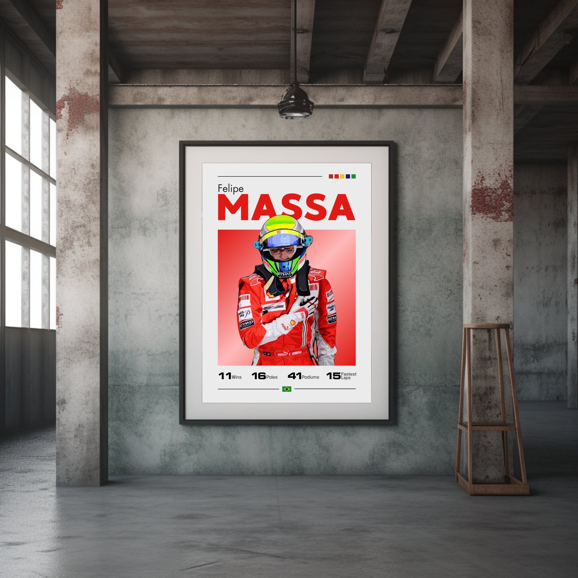 Felipe Massa Poster - Ferrari F1 Print