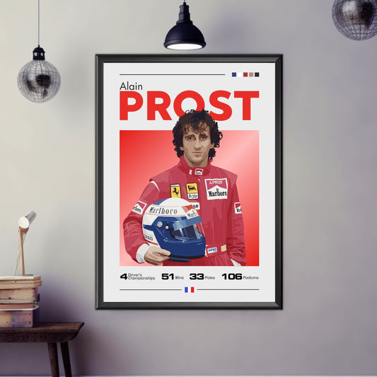 Alain Prost Poster, Alain Prost Print, F1 Print, F1 Poster, Formula 1 Print, Formula 1 Poster, McLaren Racing, Ferrari, Williams Racing