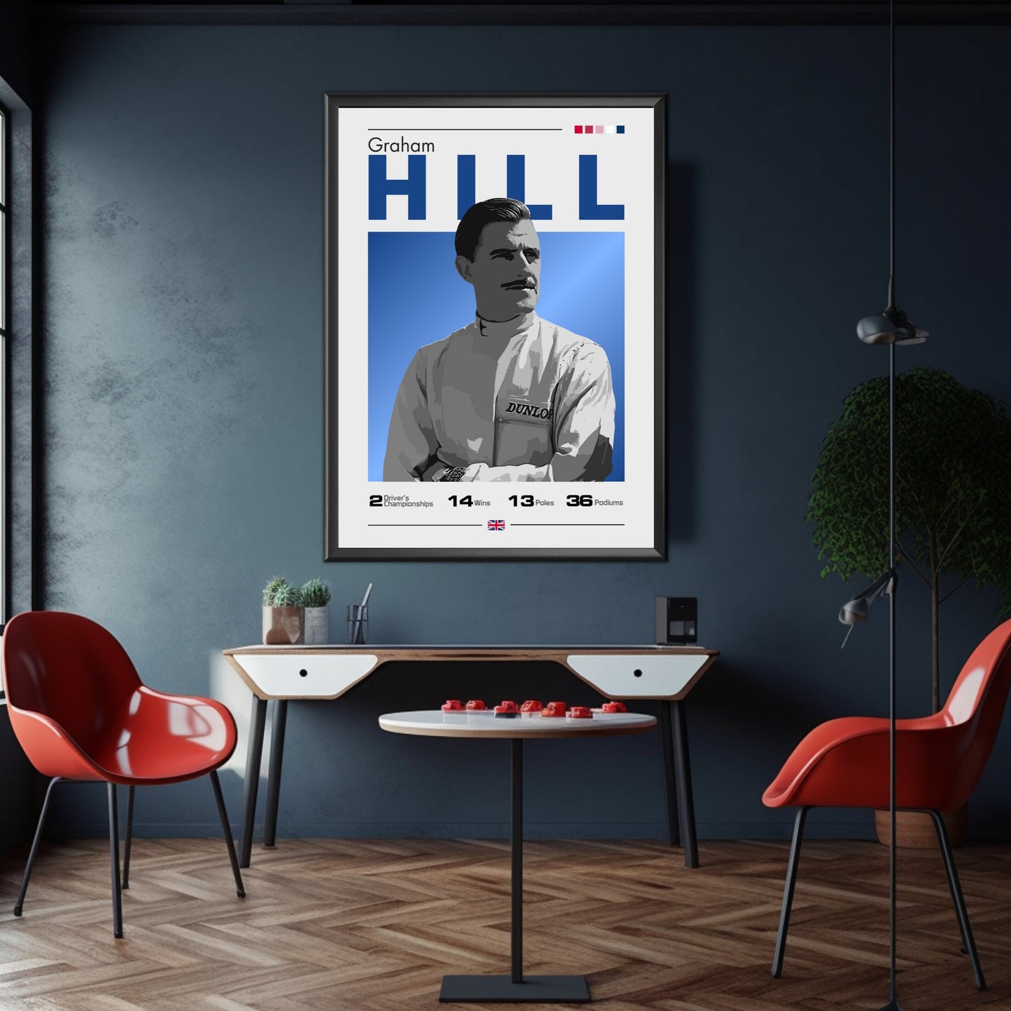 Graham Hill Poster, F1 Print