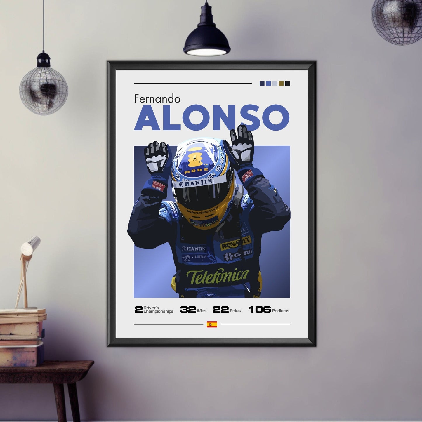 Fernando Alonso F1 Print