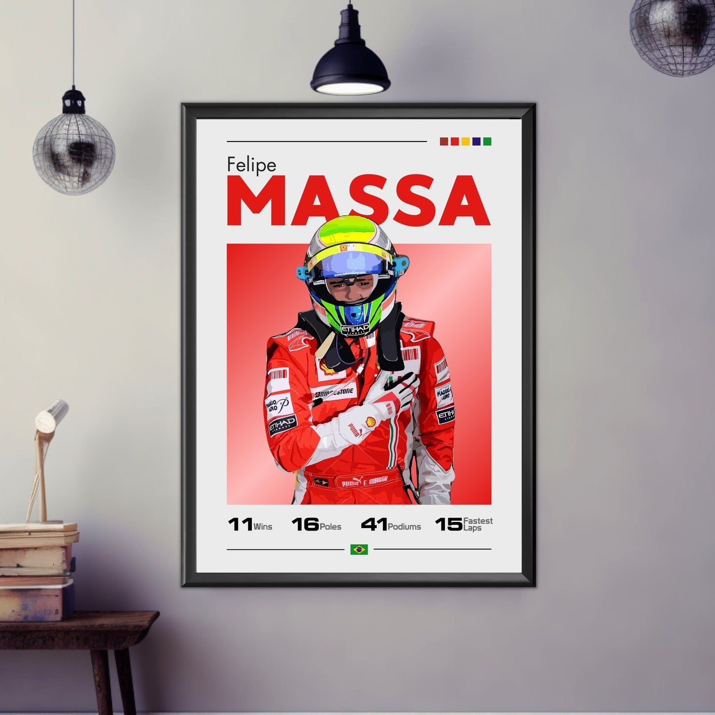 Felipe Massa Poster - Ferrari F1 Print