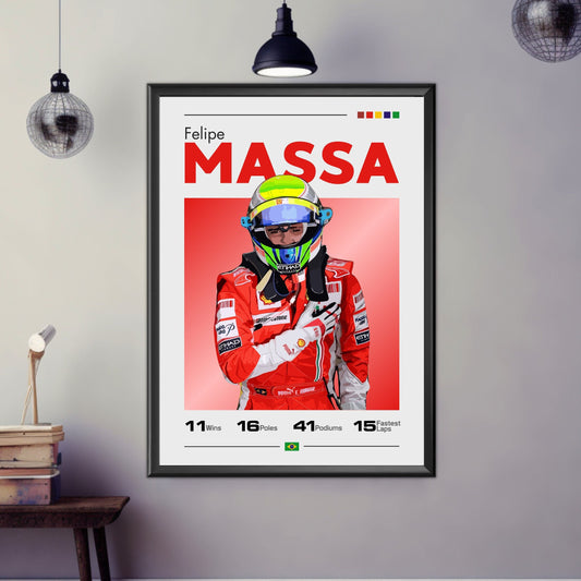Felipe Massa Print, Felipe Massa Poster, F1 Print, F1 Poster, Formula 1 Print, Formula 1 Poster, Williams Racing, Scuderia Ferrari