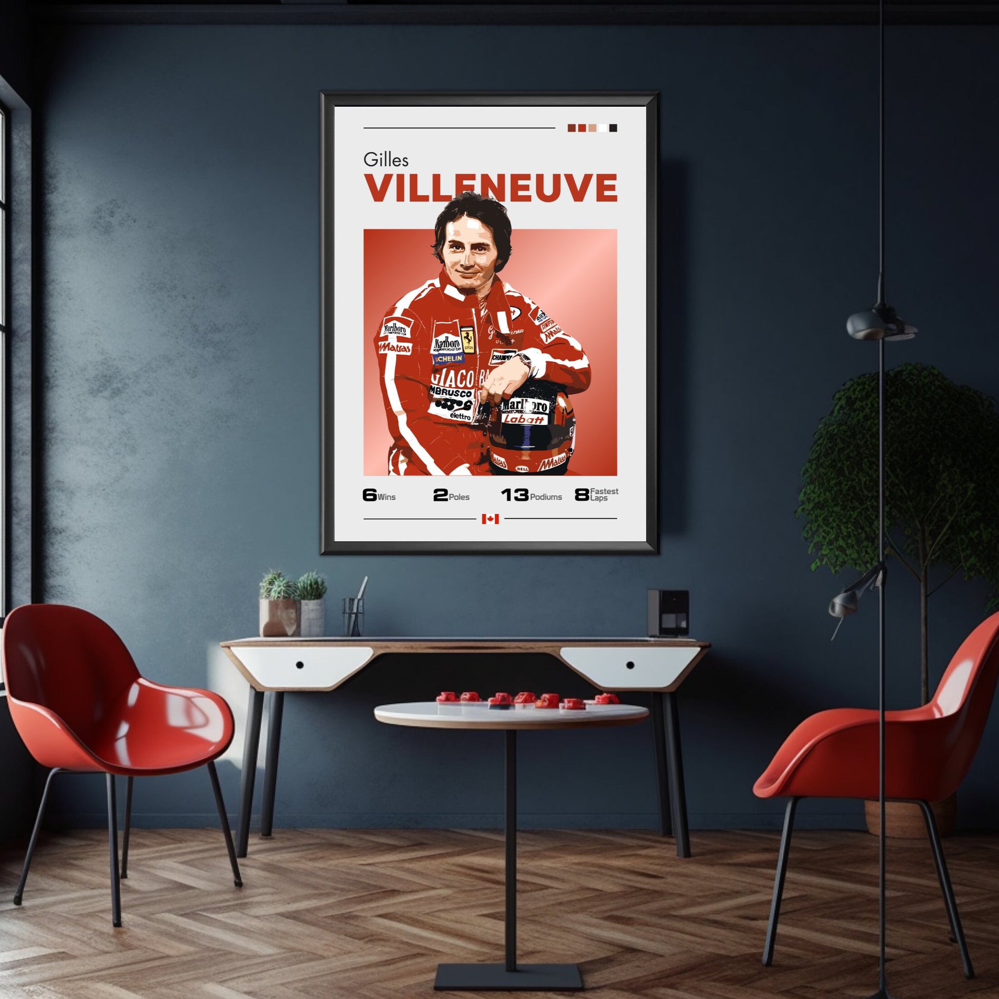 Giles Villeneuve Poster, F1