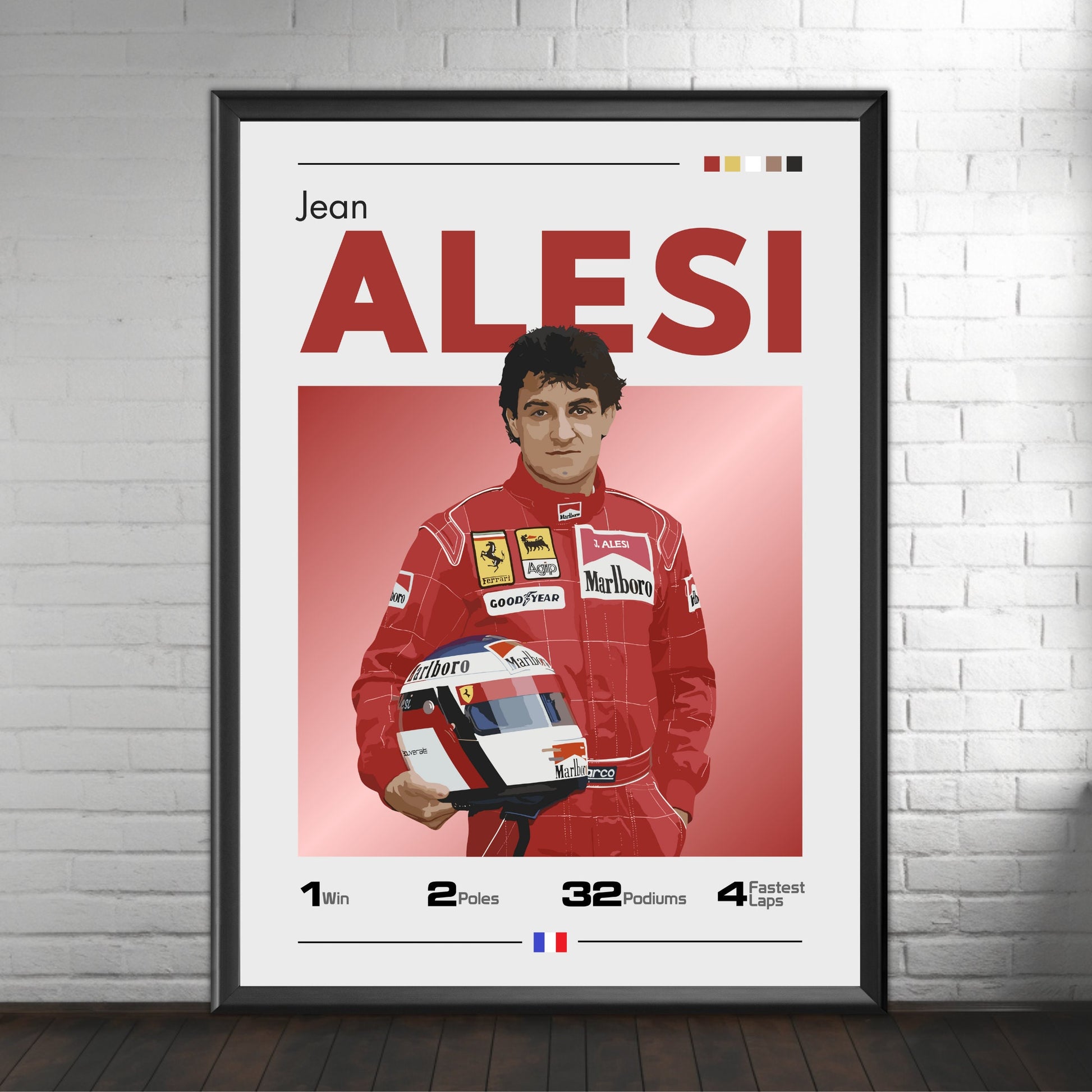 Jean Alesi Poster - F1 Print