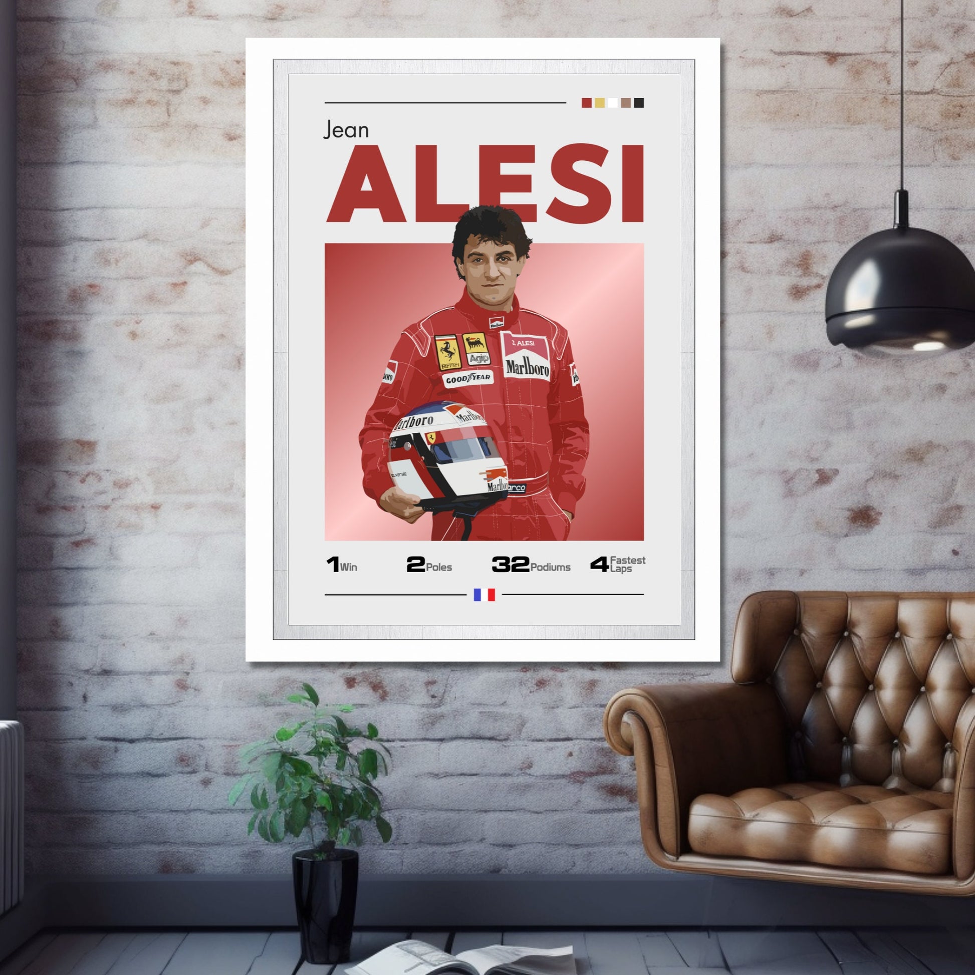 Jean Alesi Poster - F1 Print