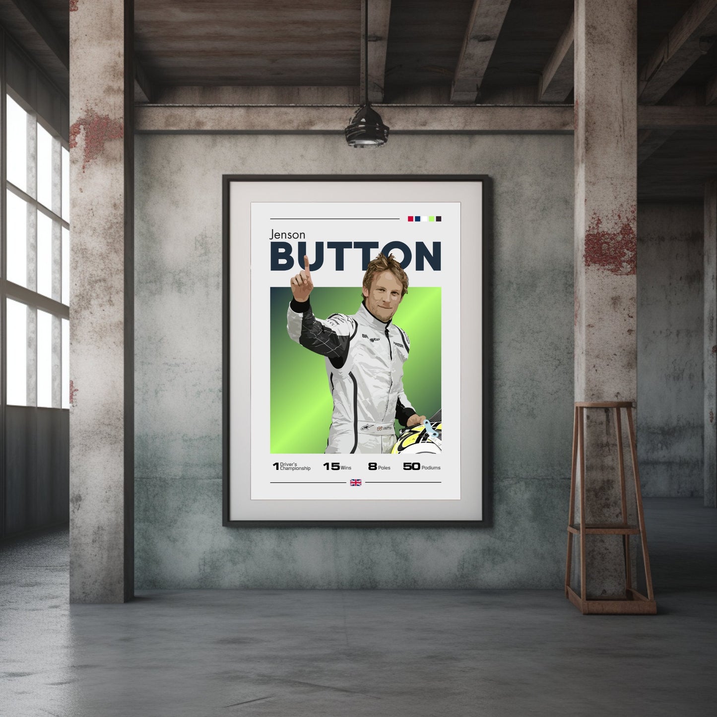 Jenson Button Poster - Brawn GP