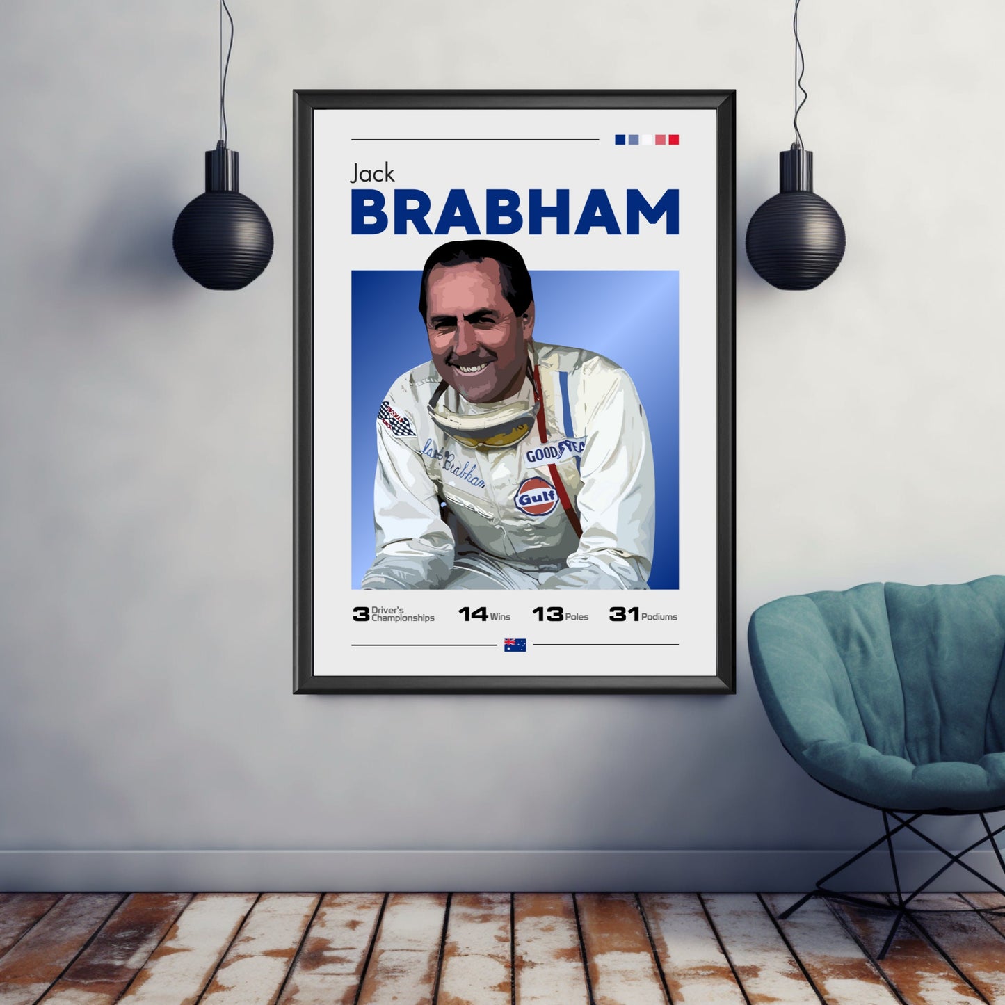 Jack Brabham Print - F1 Champion