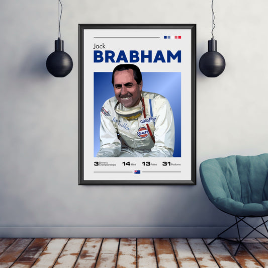 Jack Brabham Print, Jack Brabham Poster, F1 Print, F1 Poster, Formula 1 Print, Formula 1 Poster, F1 Driver, F1 Champion