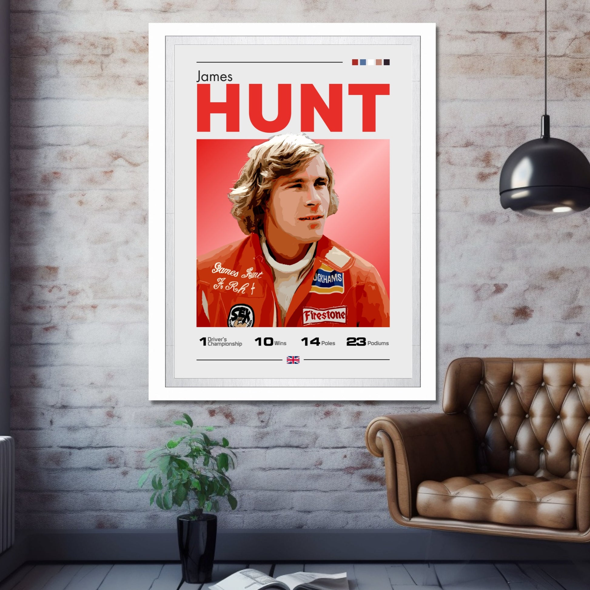 James Hunt Poster, F1 Print