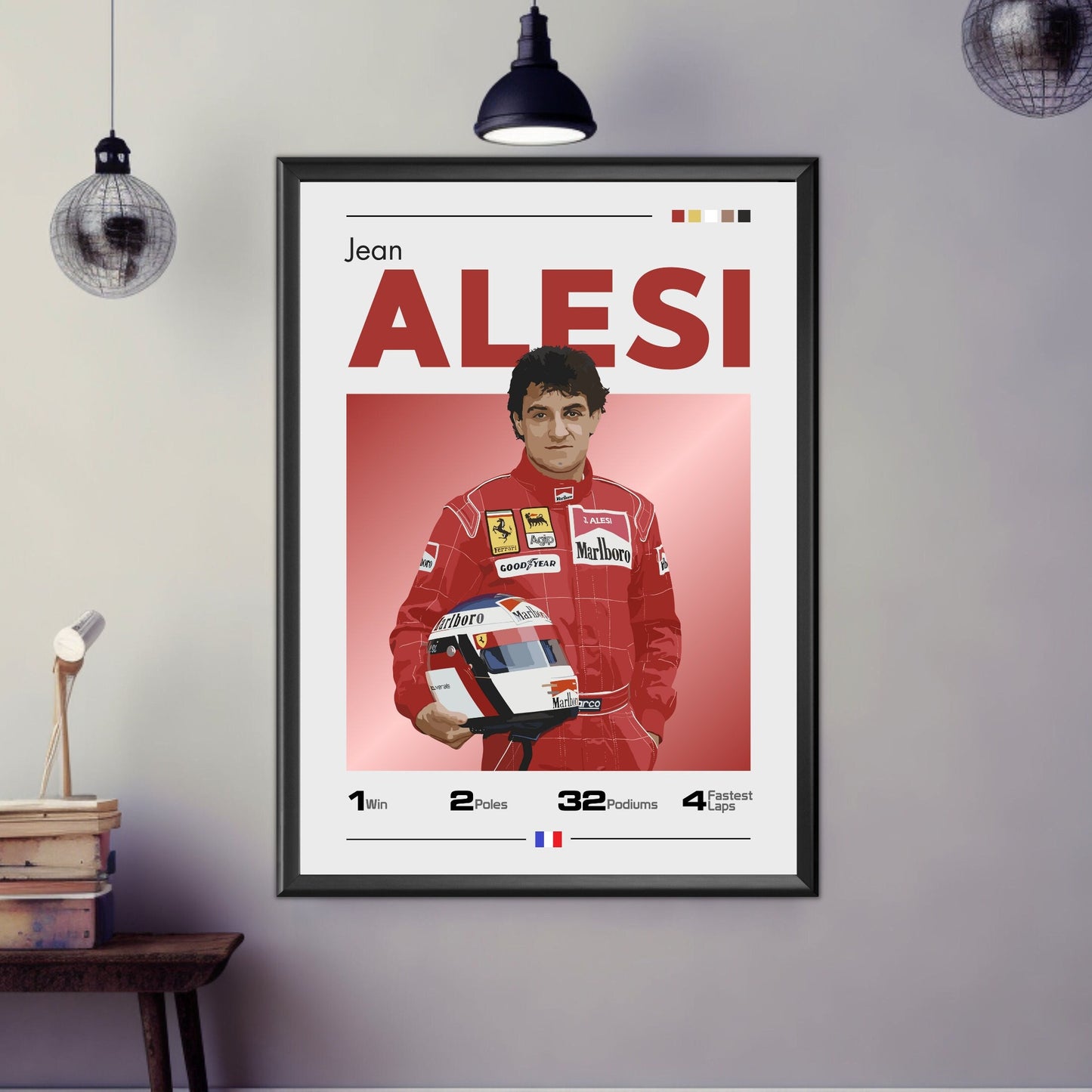 Jean Alesi Poster - F1 Print