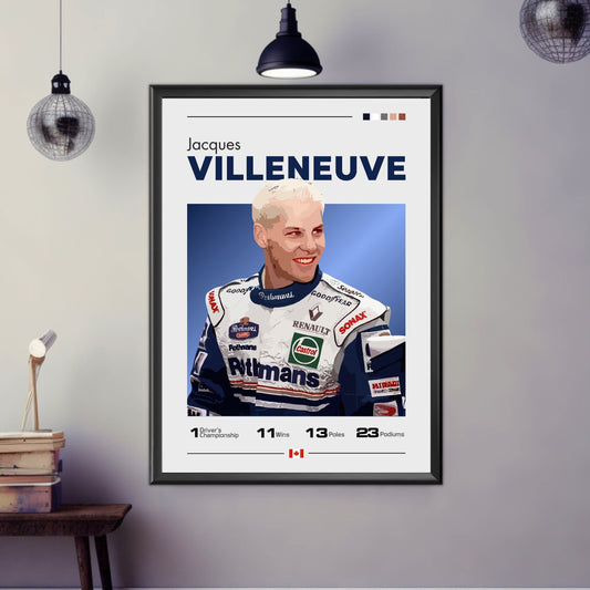 Jacques Villeneuve Print, Jacques Villeneuve Poster, F1 Print, F1 Poster, Formula 1 Print, Formula 1 Poster, Williams Racing, F1 Driver