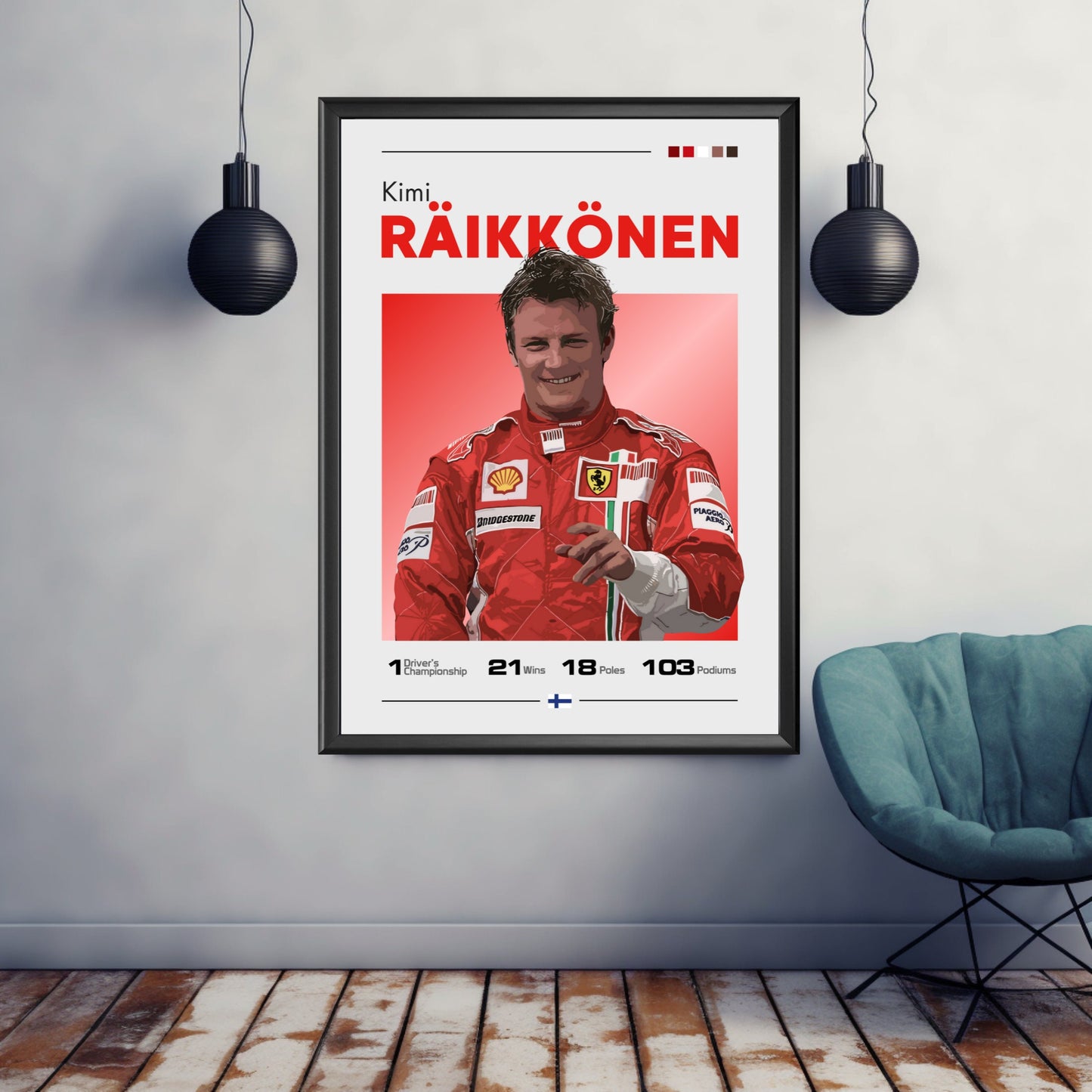 Kimi Raikkonen Print, F1 Print