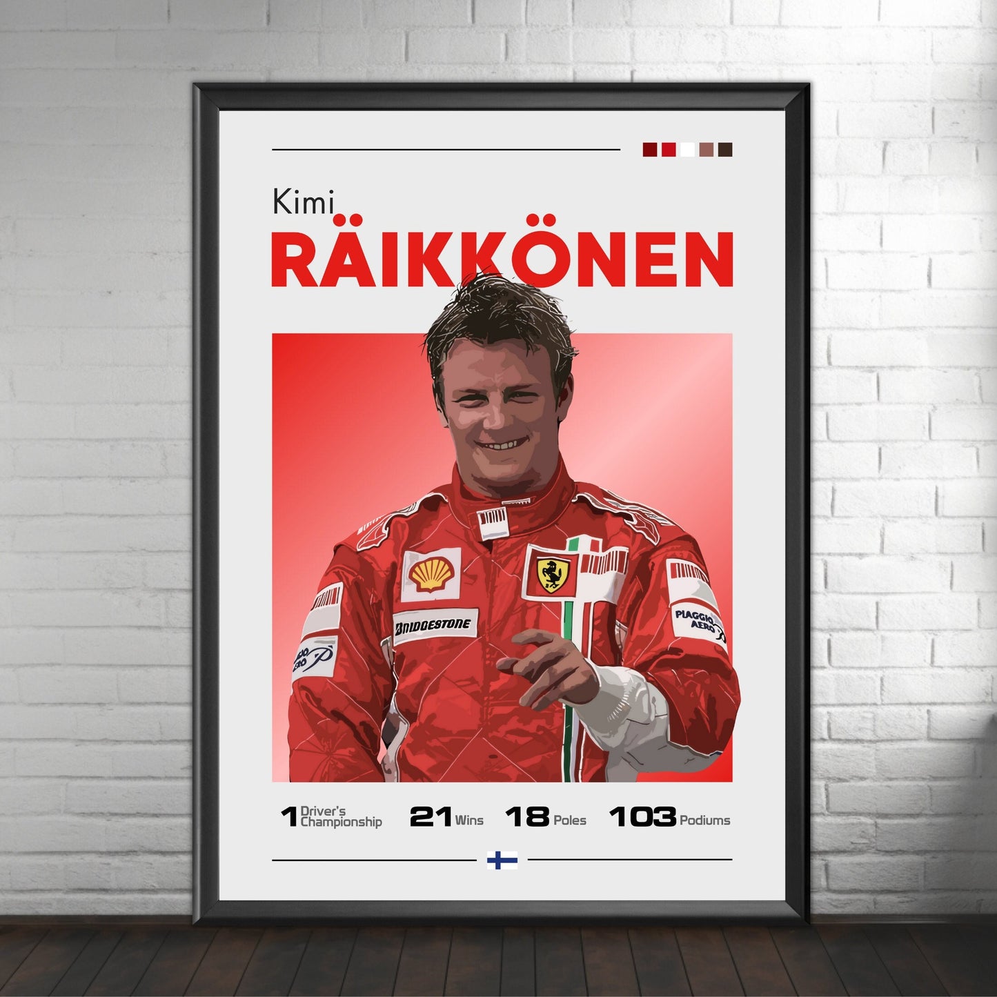 Kimi Raikkonen Print, F1 Print