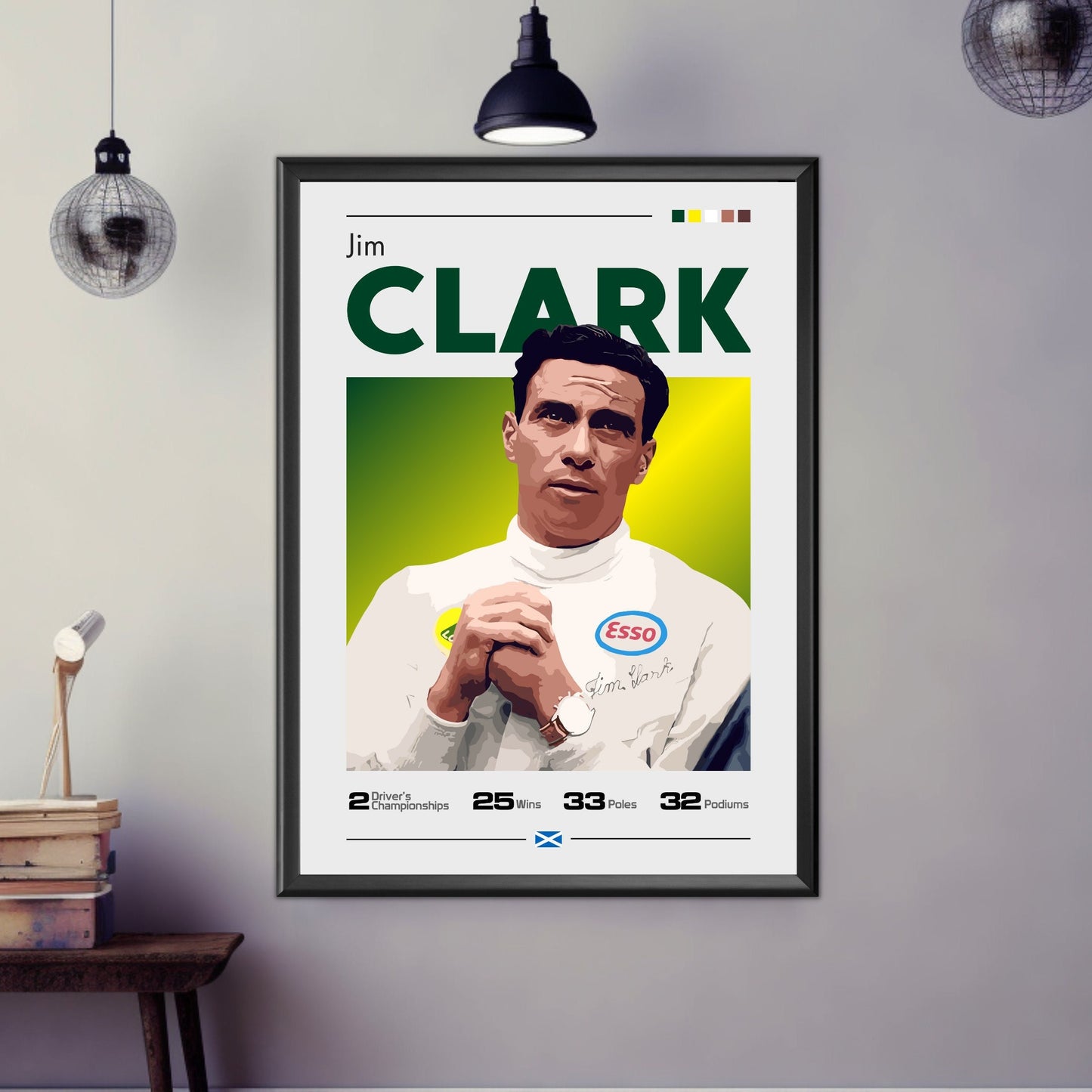 Jim Clark Poster, F1 Print