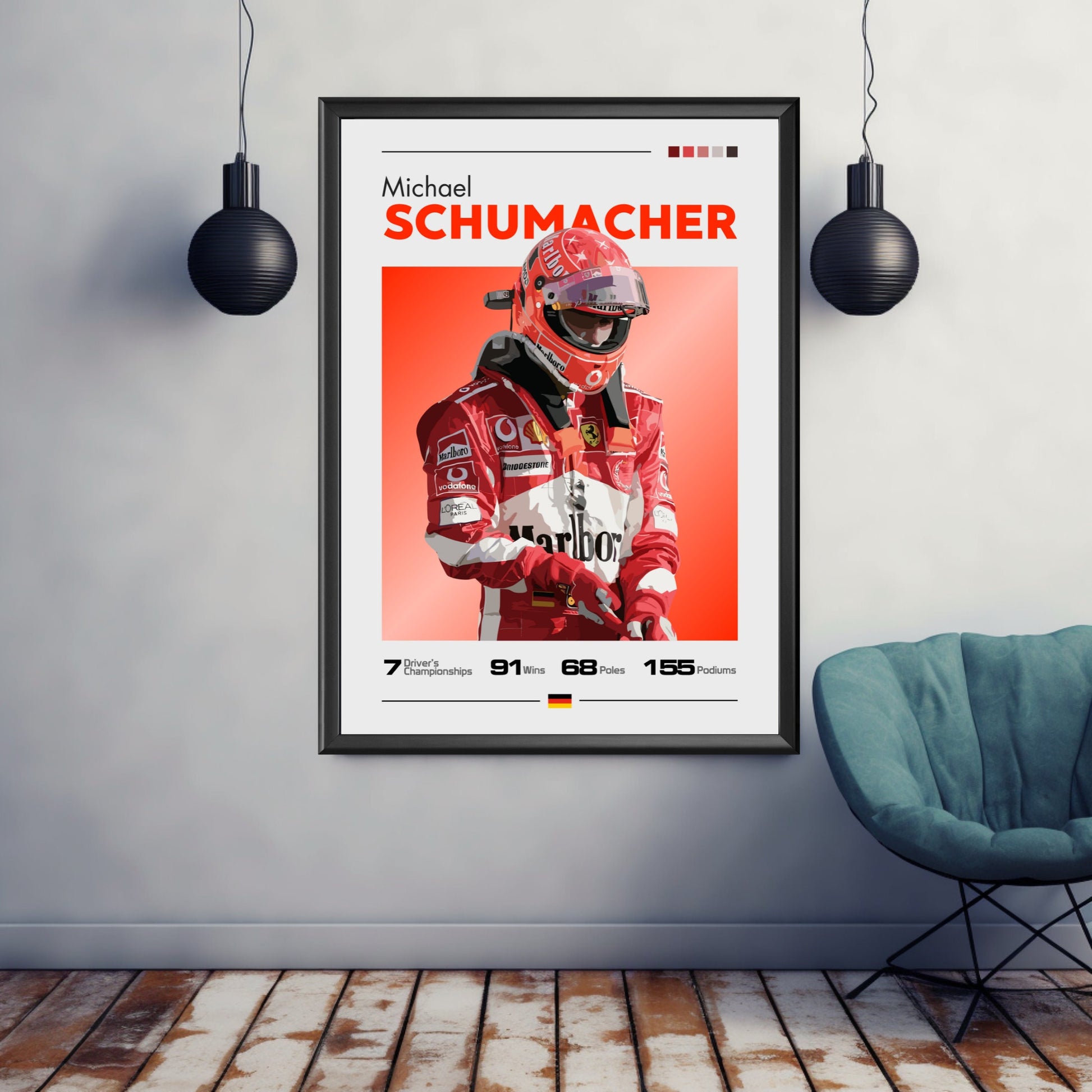 Michael Schumacher Ferrari F1 Poster