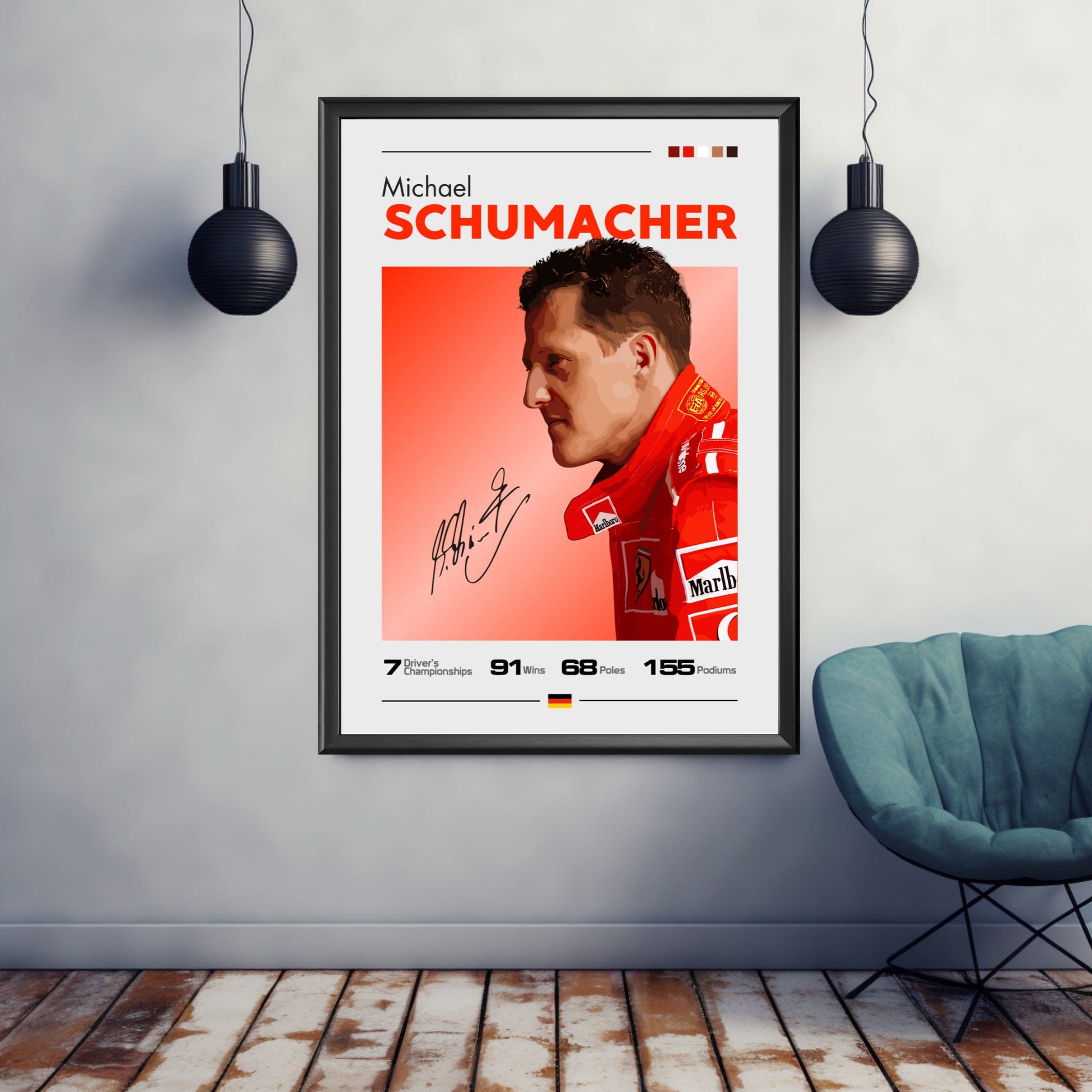 Michael Schumacher Print, Ferrari F1