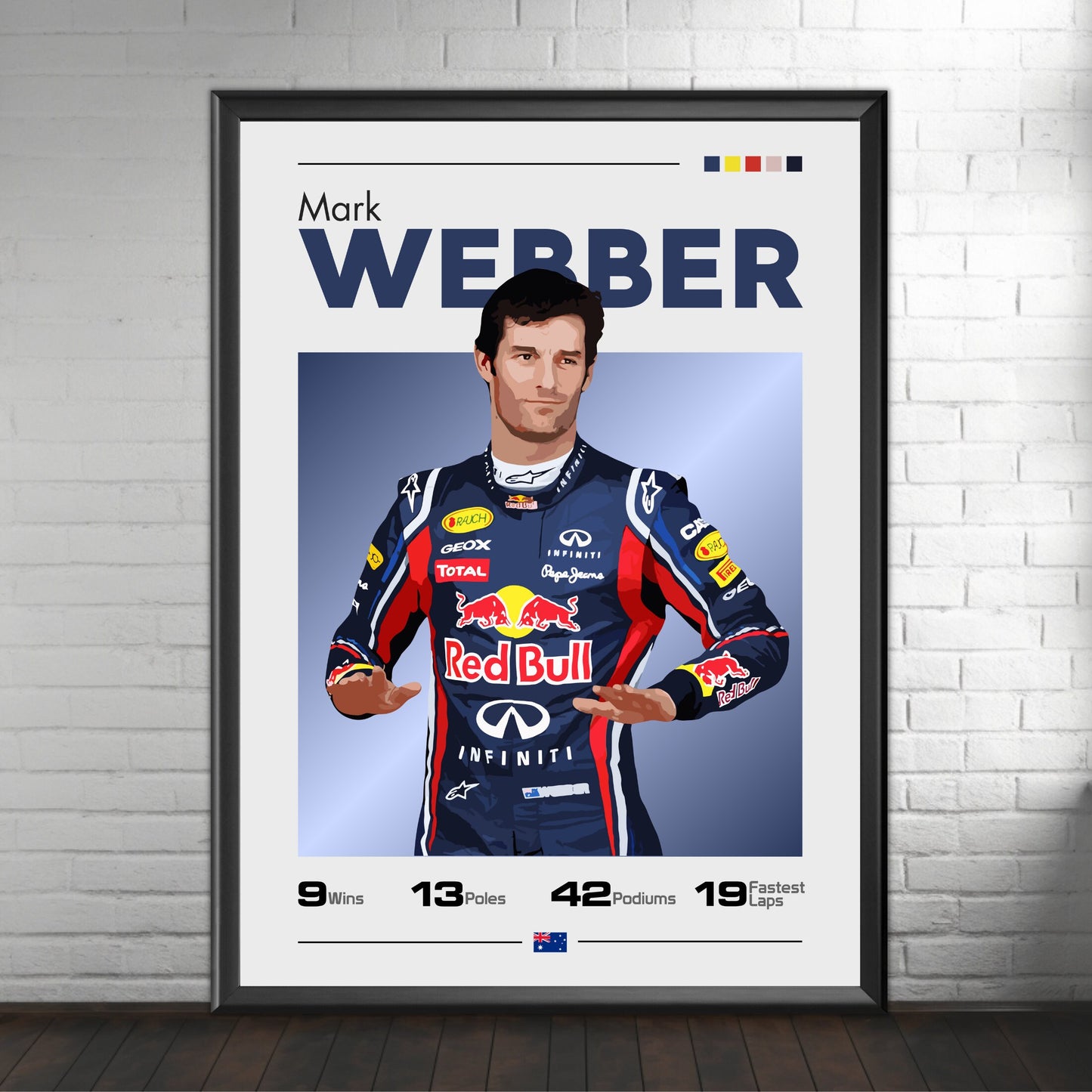 Mark Webber Poster, F1