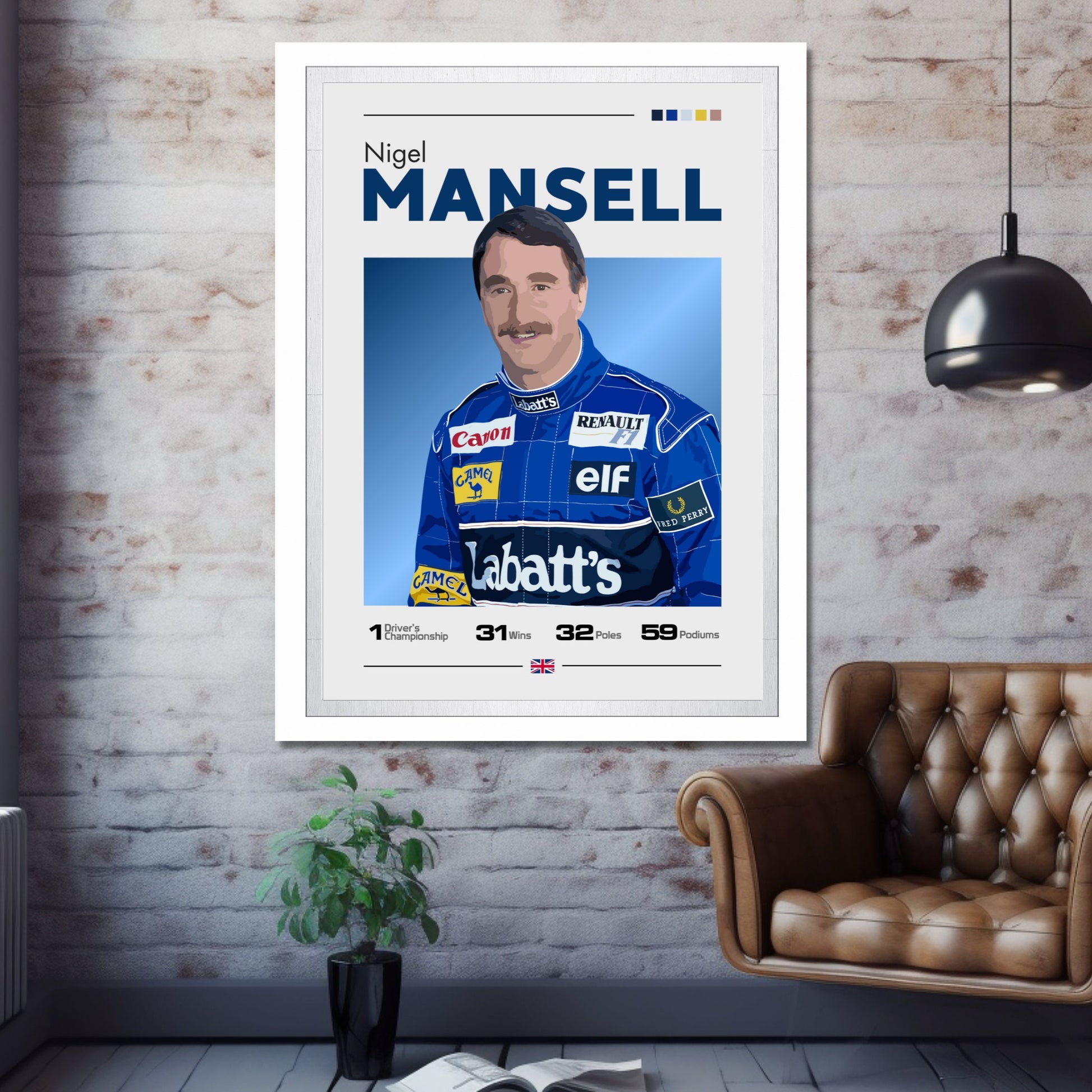 Nigel Mansell Poster, F1