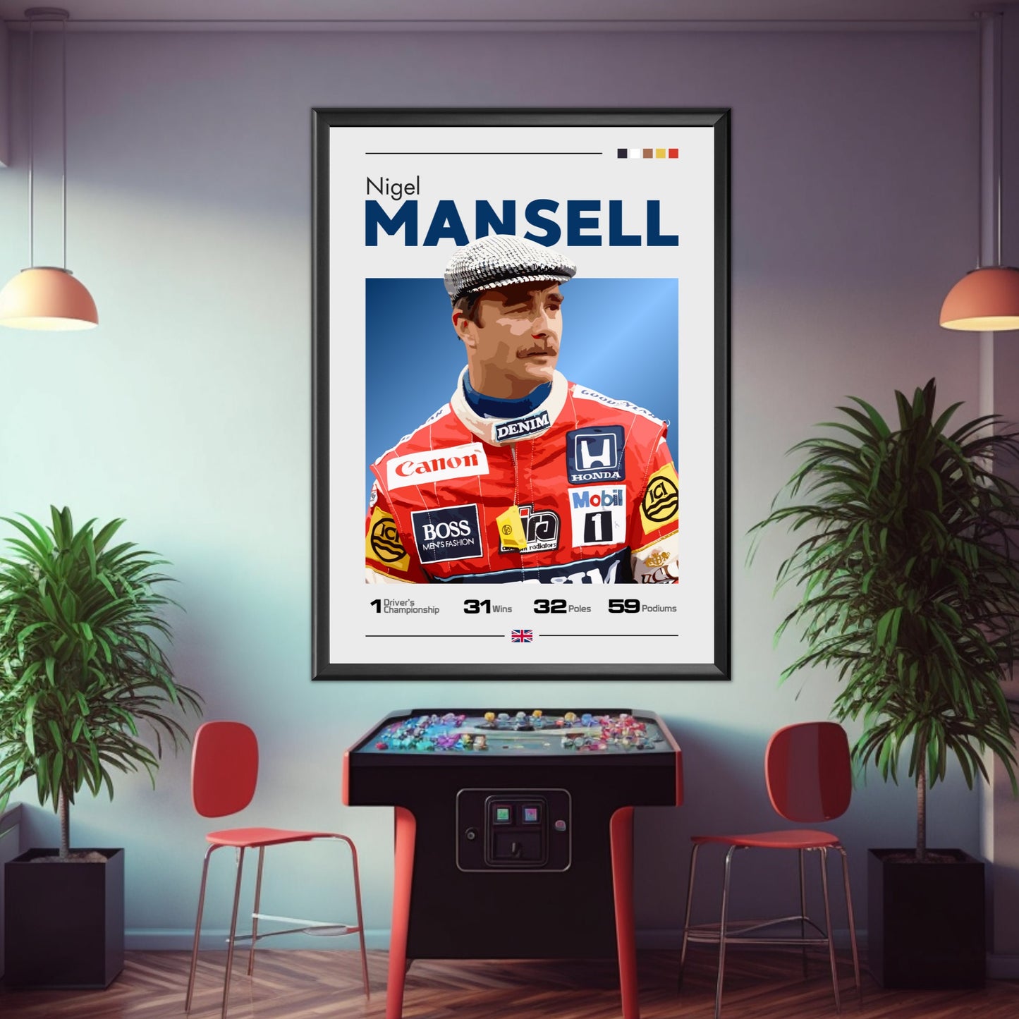 Nigel Mansell Poster, F1