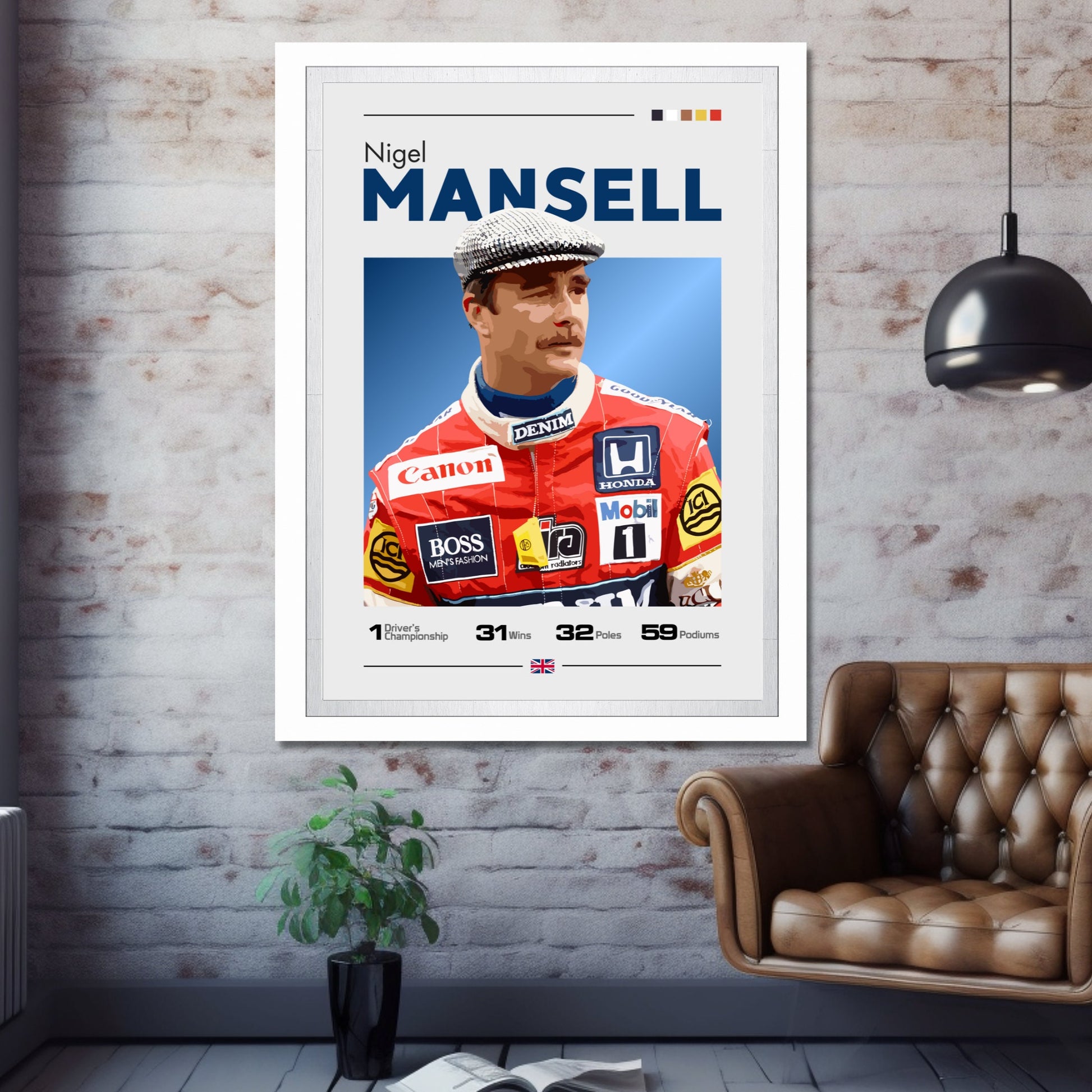 Nigel Mansell Poster, F1