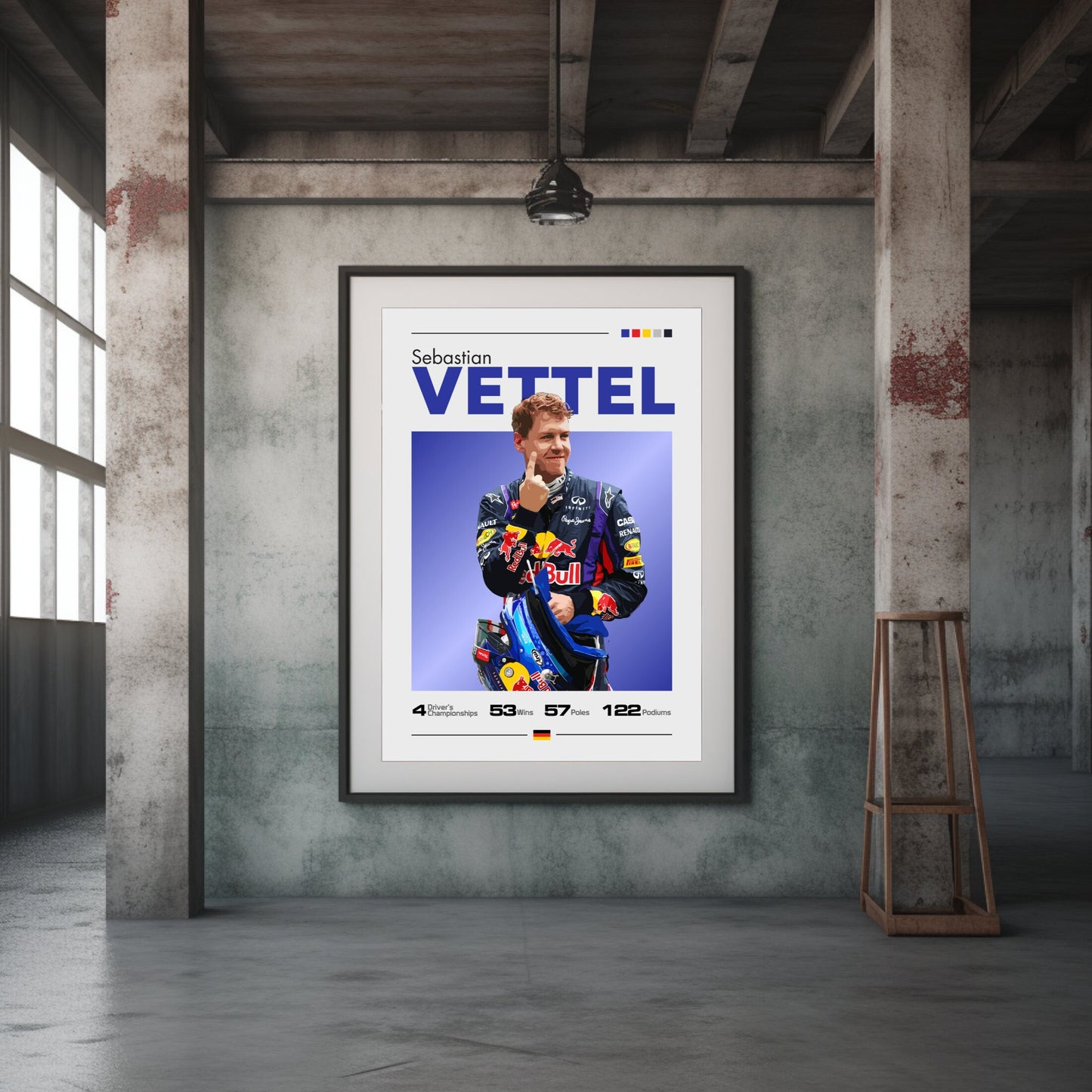 Sebastian Vettel Red Bull Poster, F1