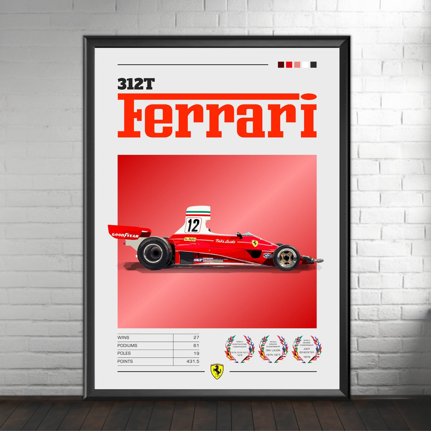 Ferrari 312T F1 Poster