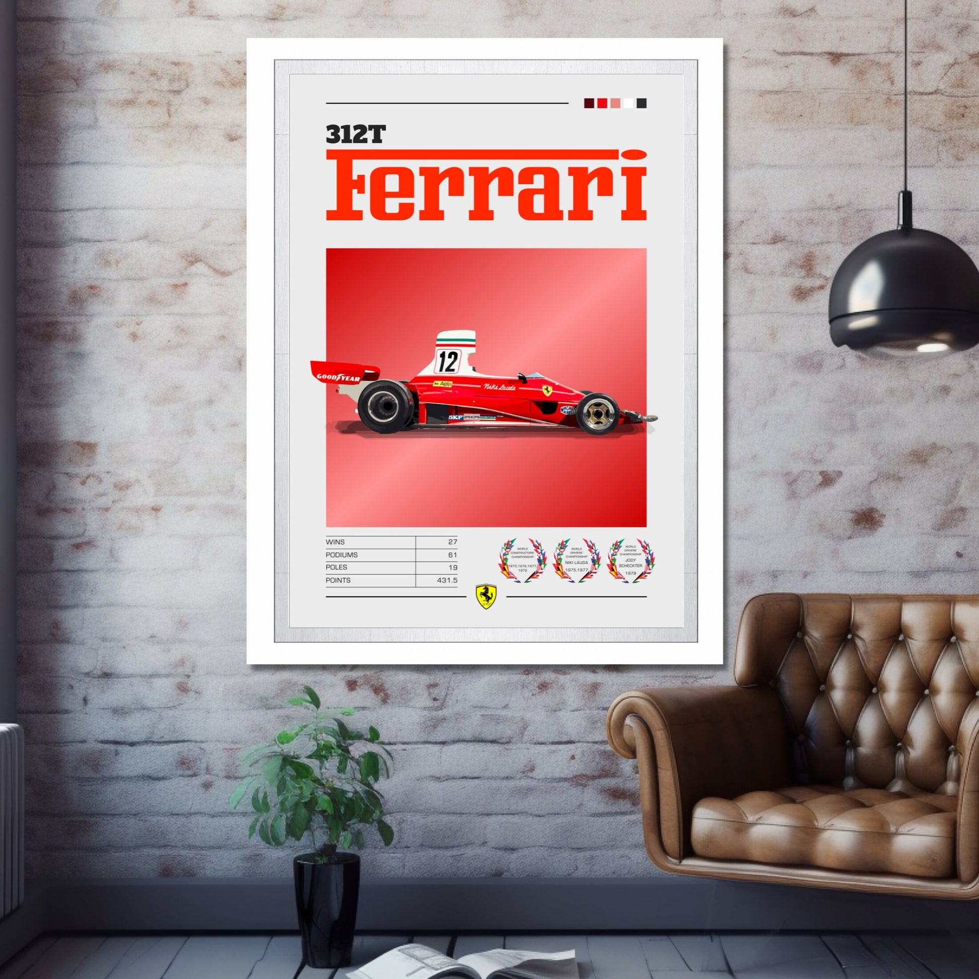 Ferrari 312T F1 Poster