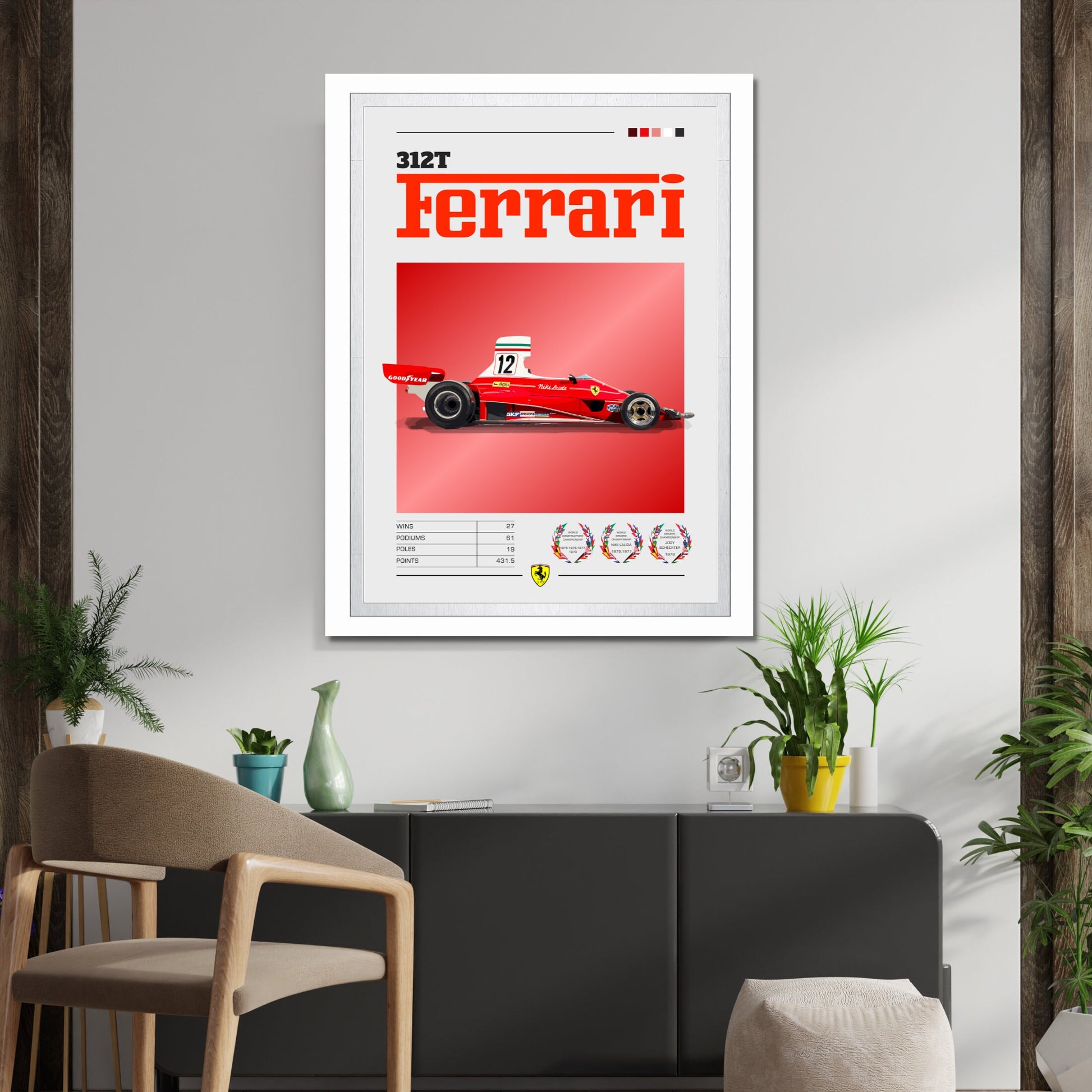 Ferrari 312T F1 Poster