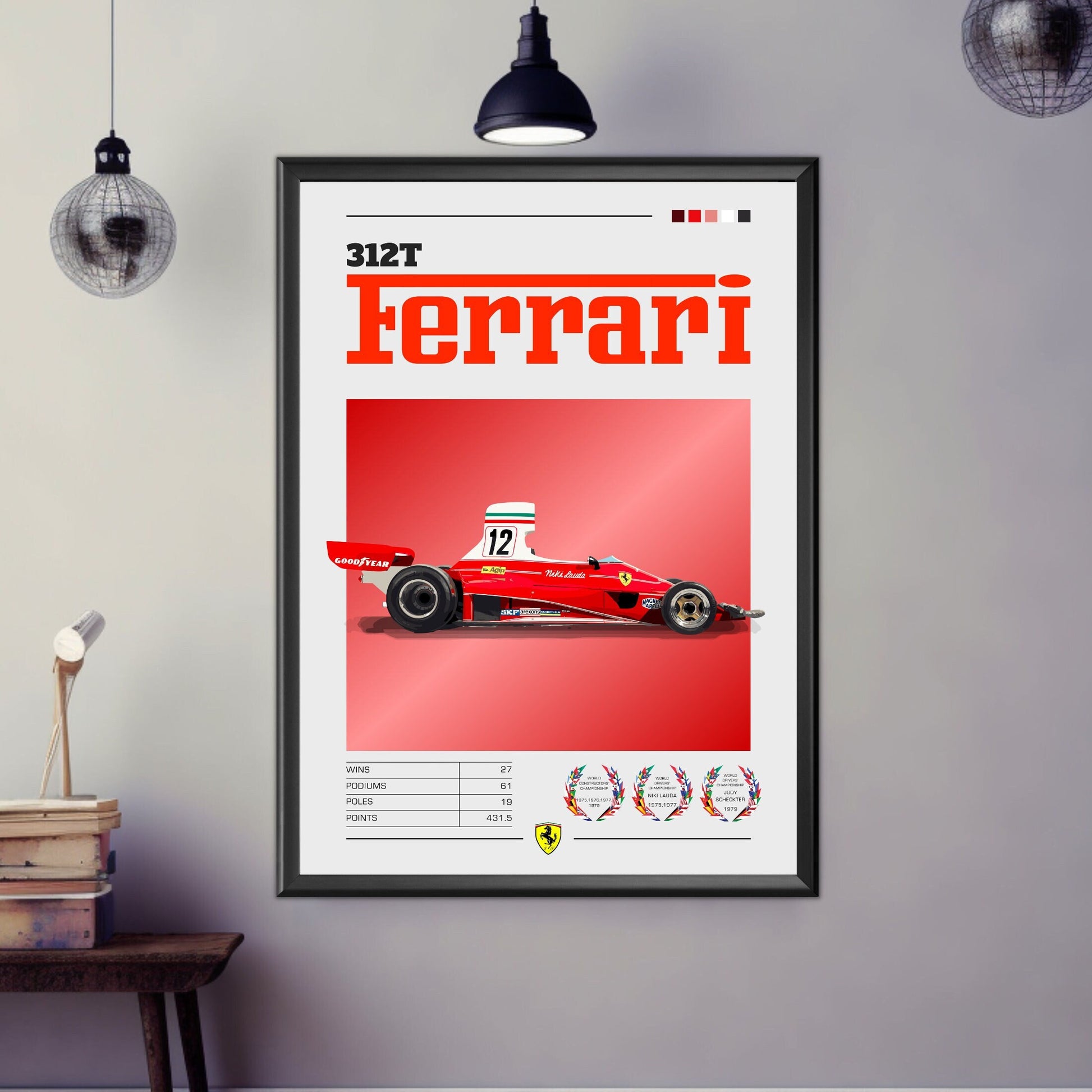 Ferrari 312T F1 Poster