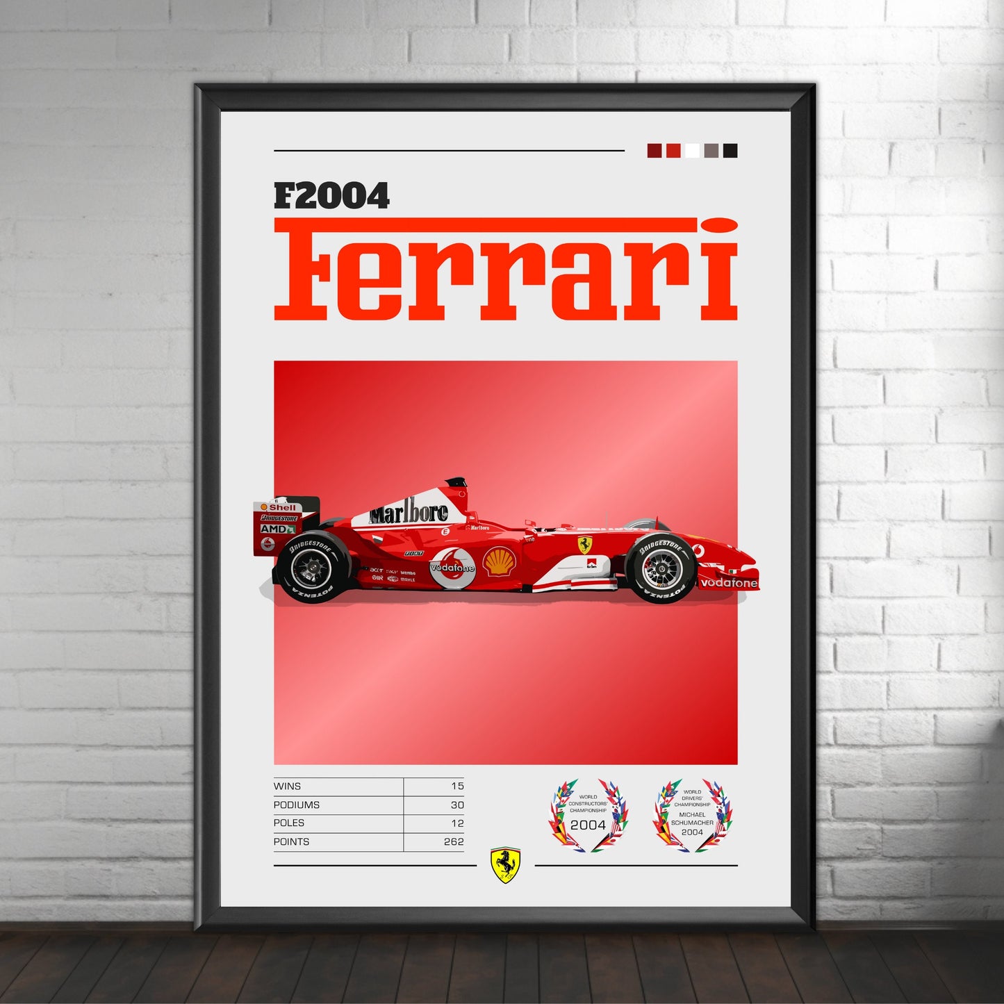 Ferrari F2004 Poster