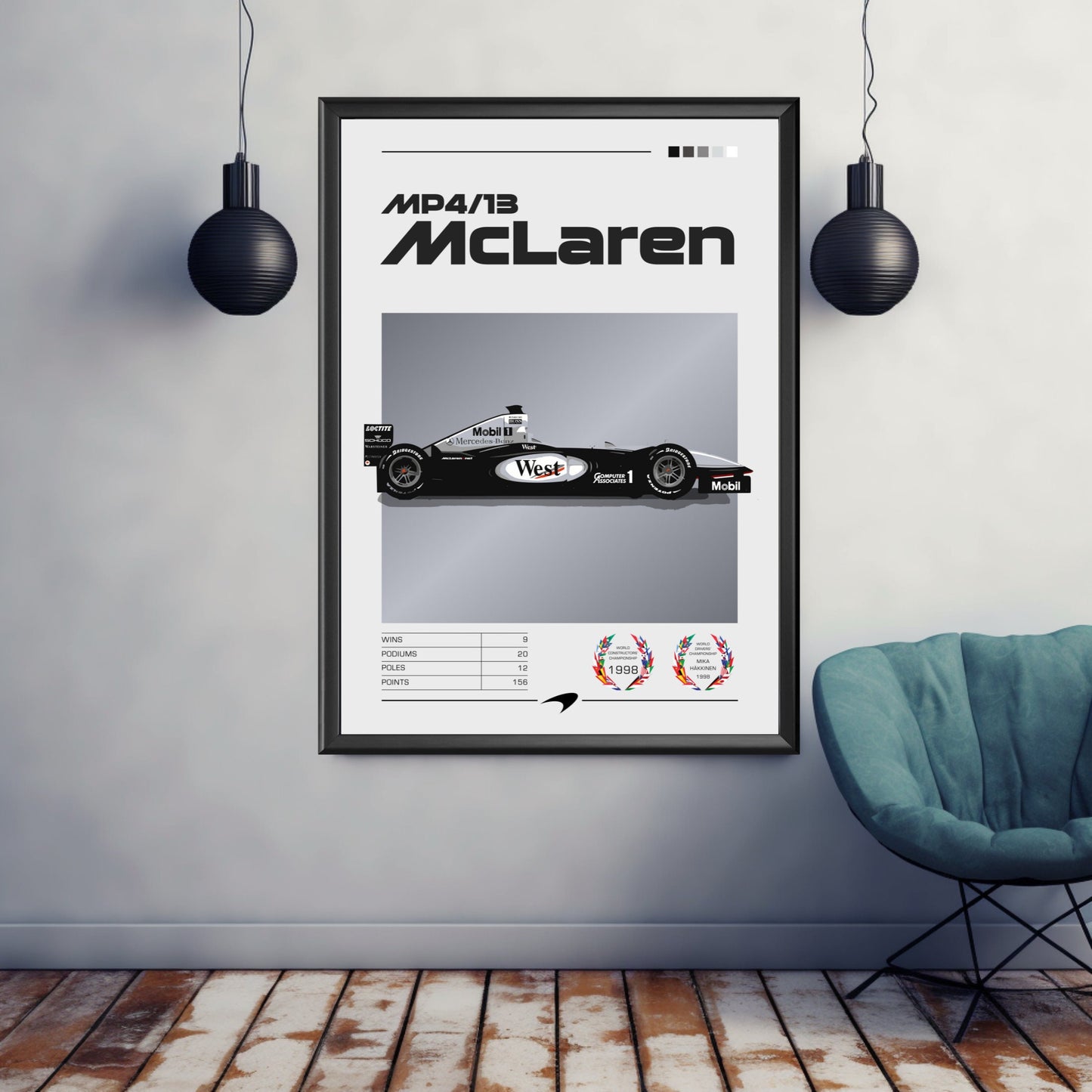 McLaren MP4/13 Formula 1 Poster