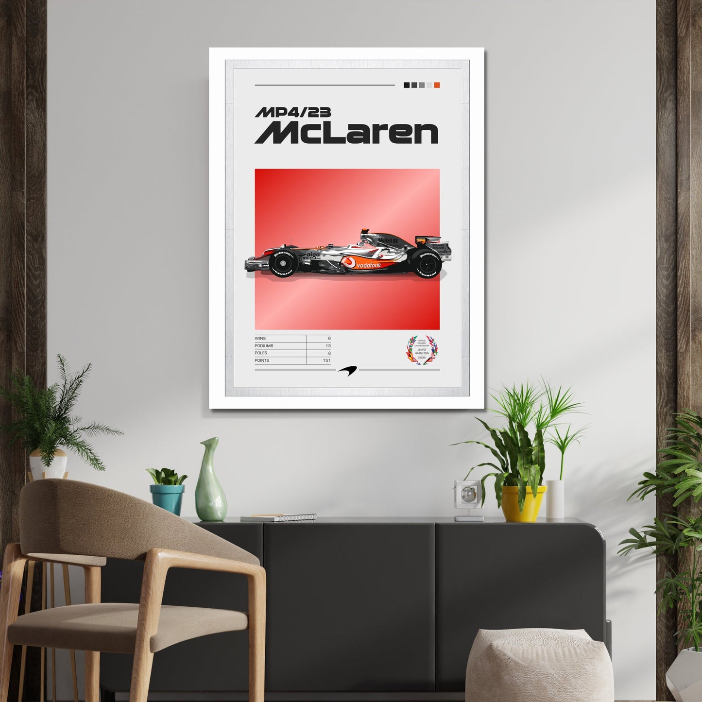 McLaren MP4/23 Poster, Car F1 Print